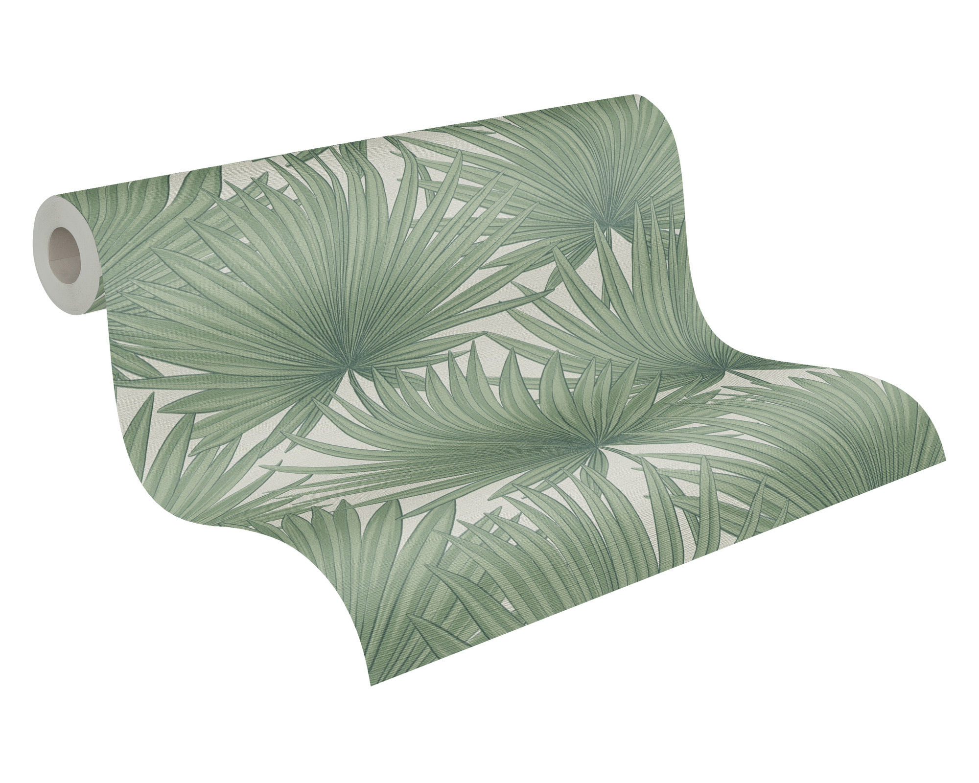 AS Vliestapete Antigua Satin Palmentapete Grün 390901