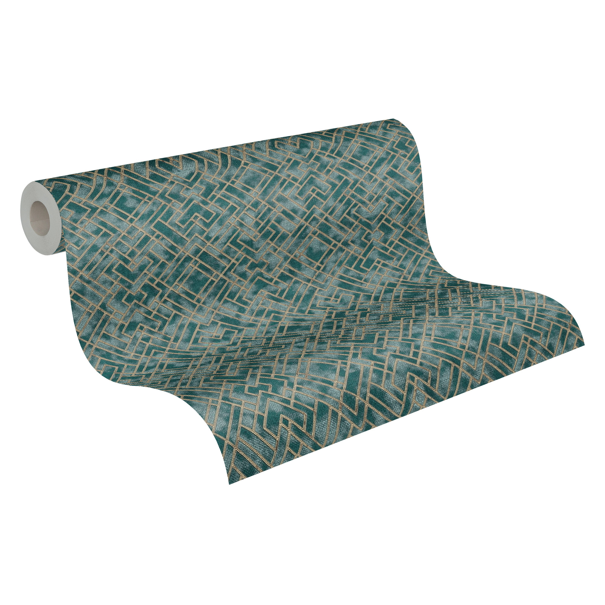 AS Vliestapete MS Travel Styles Geometrisch Petrol 388285