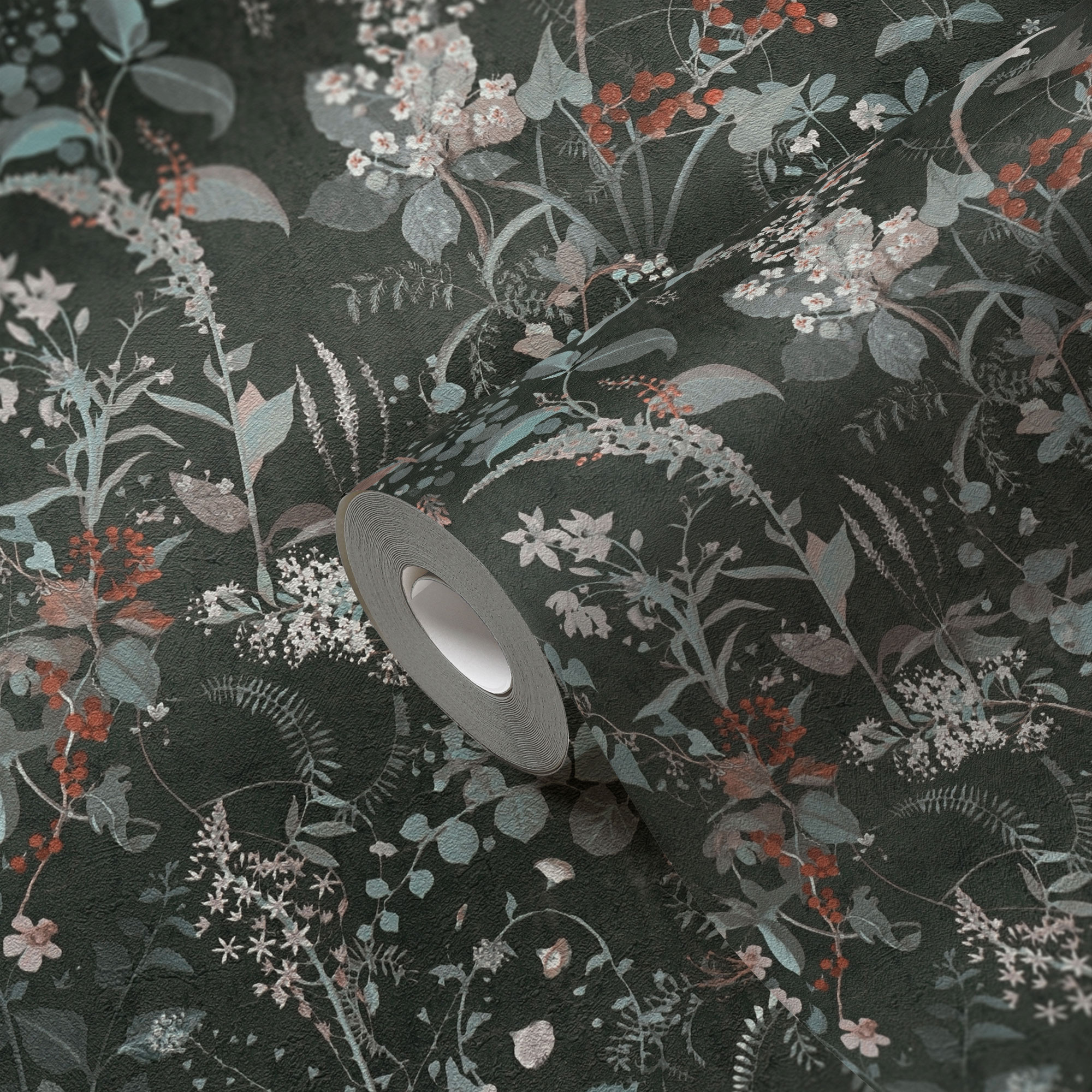 AS Vliestapete The BOS schwarz Blumentapete 388254