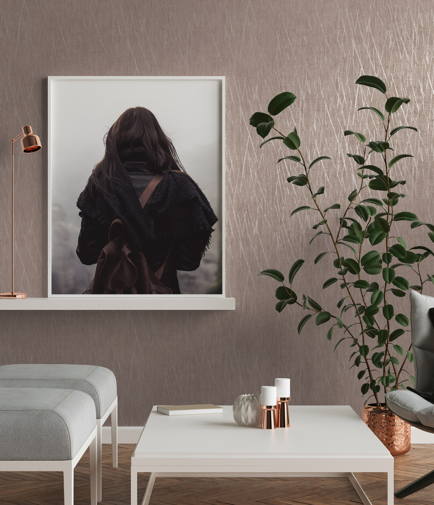 AS Vliestapete #Hygge Strukturtapete Grau 385988