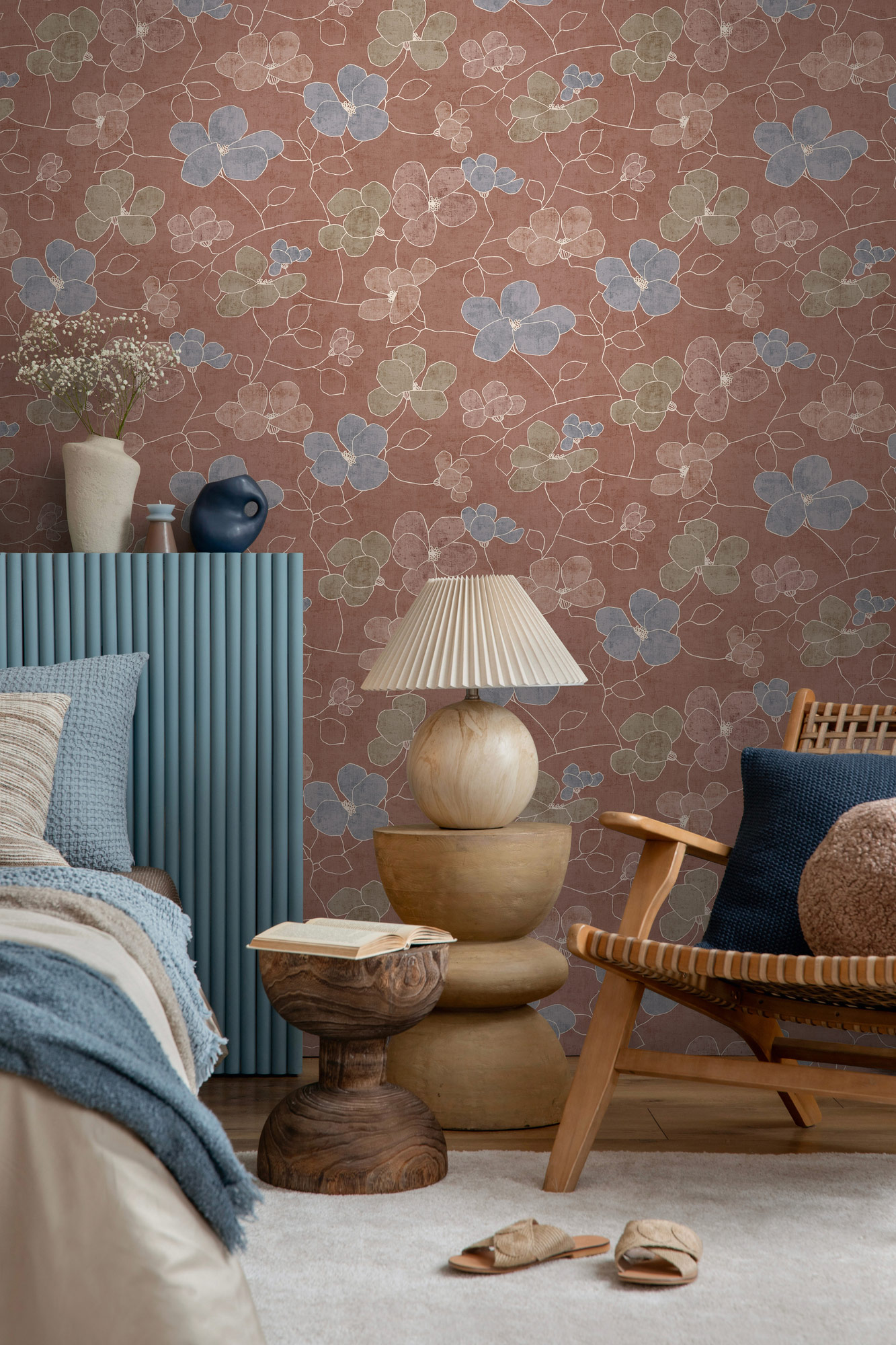 AS Vliestapete Nordic Feeling Blumen Braun 791471