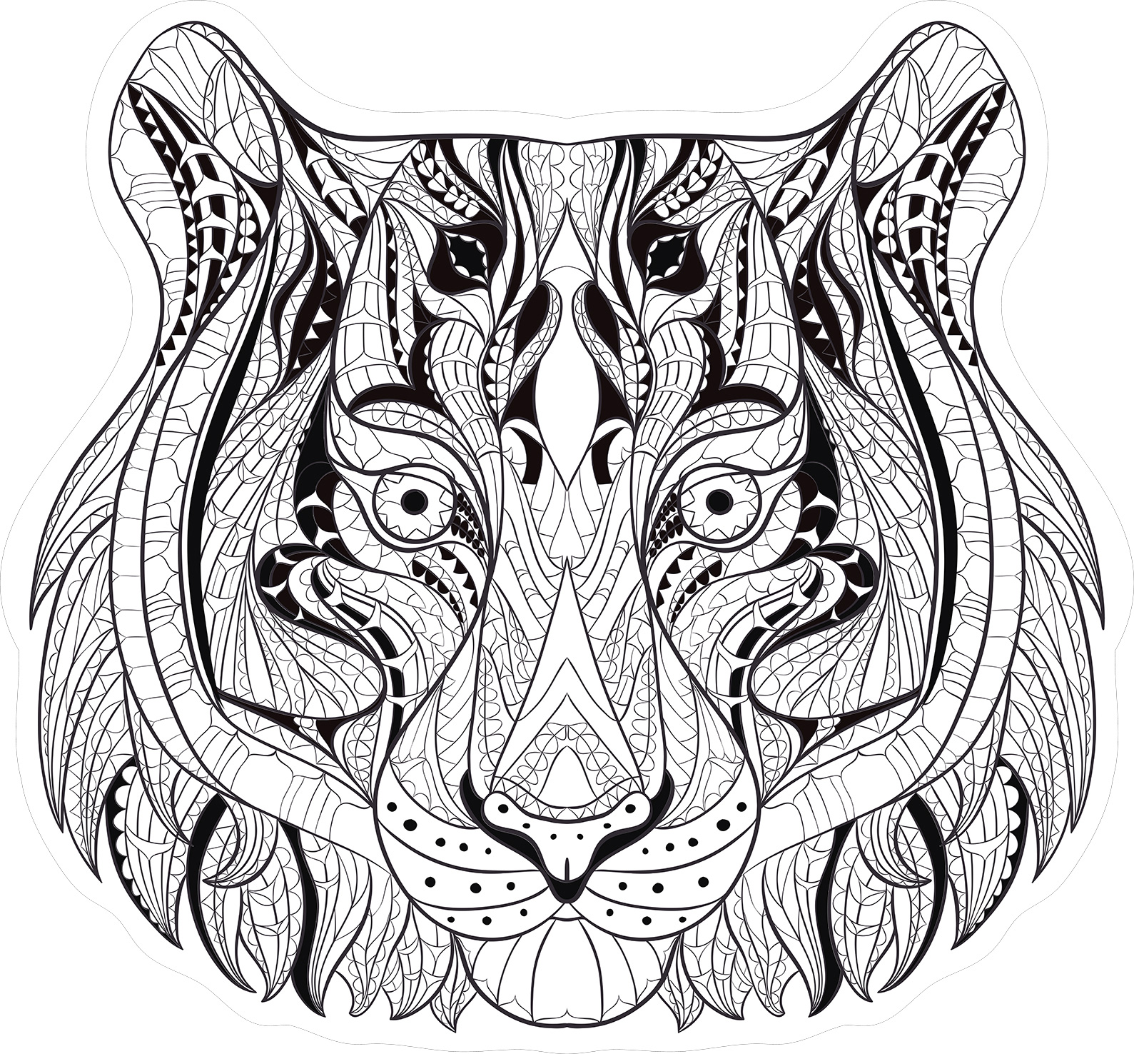 Thomas Fototapete Platin Formen  Tiger schwarz weiss