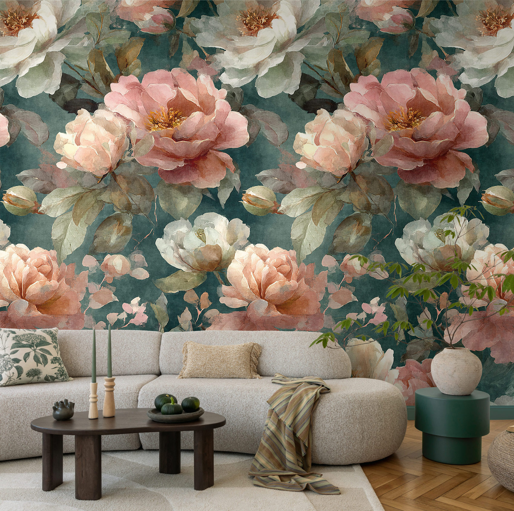 AS Fototapete The Wall 4 Blüten Rosa 792488