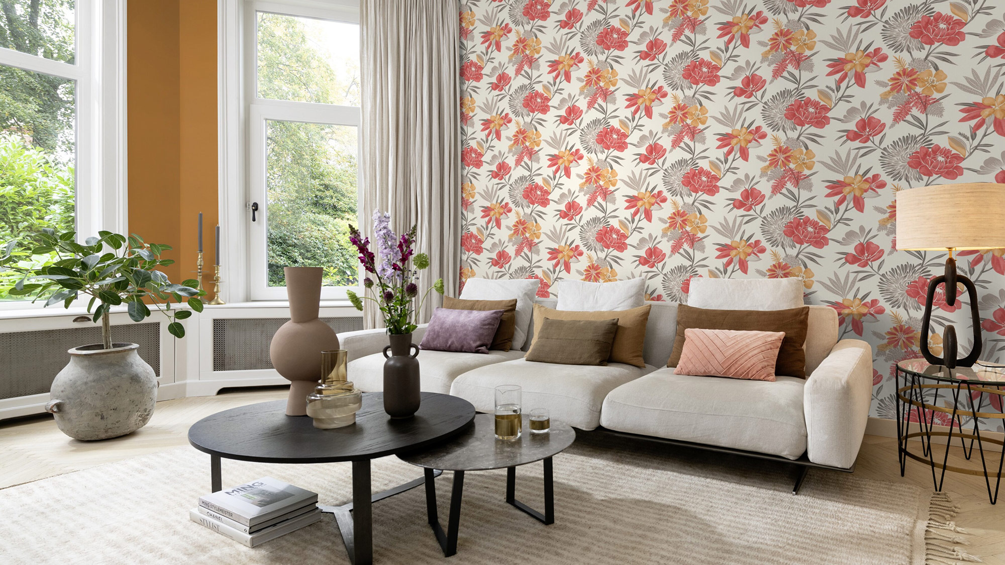 Rasch Vliestapete Beltesto Rot Botanical 794243