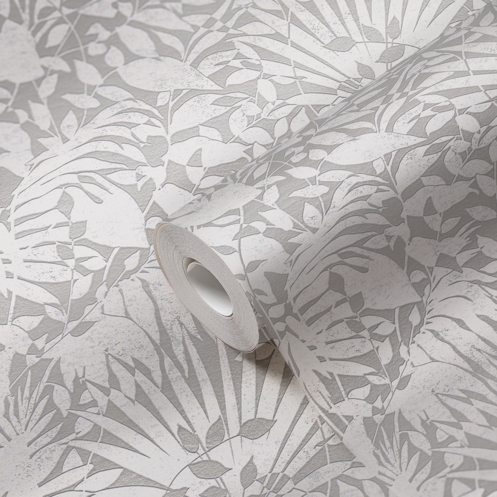 AS Vliestapete The BOS hellgrau Blumentapete 388312