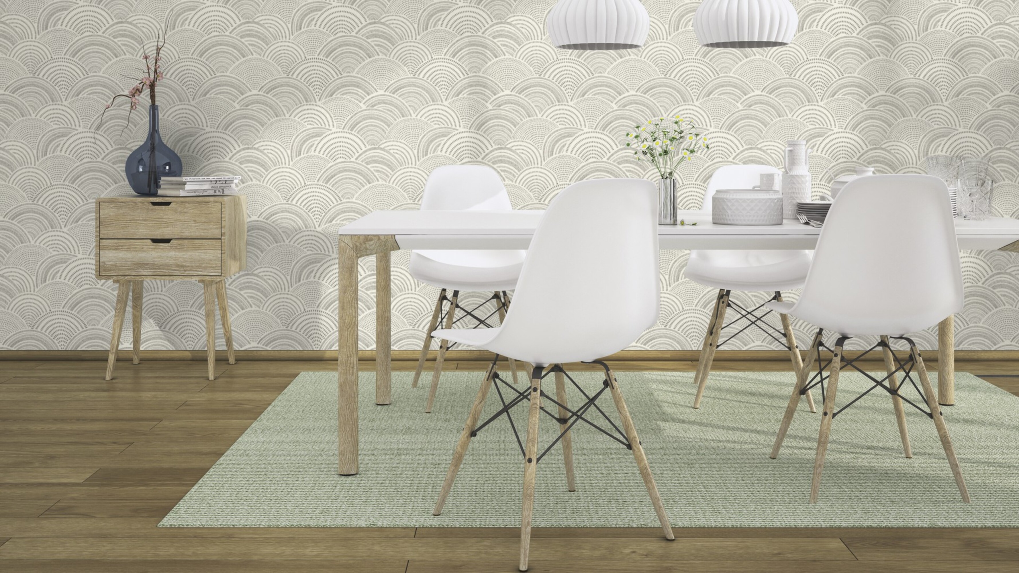 Rasch Vliestapete Allegretto Schwarz-Schwarz-Weiß 581416