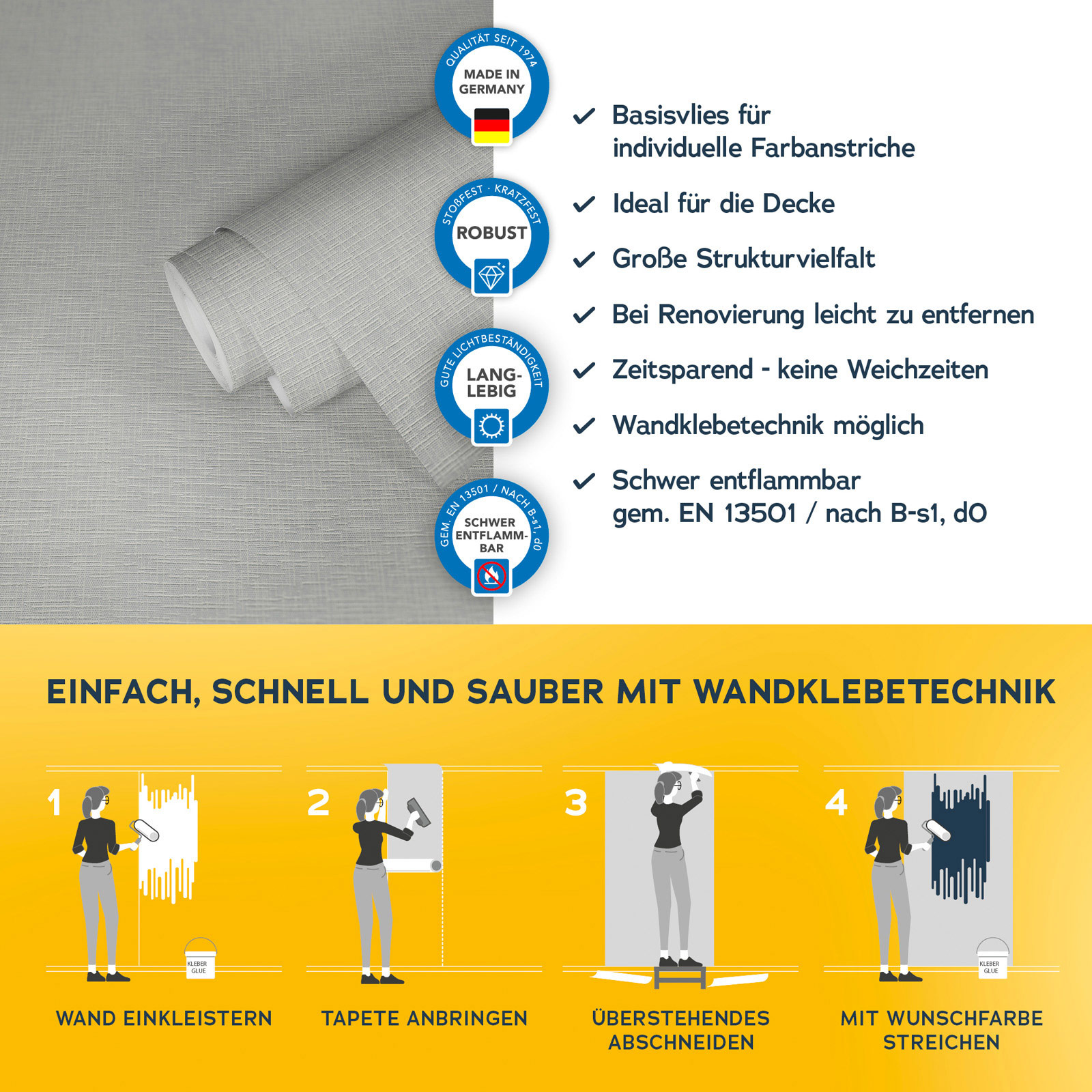 AS Vliestapete Meistervlies 8 überstreichbar 574619