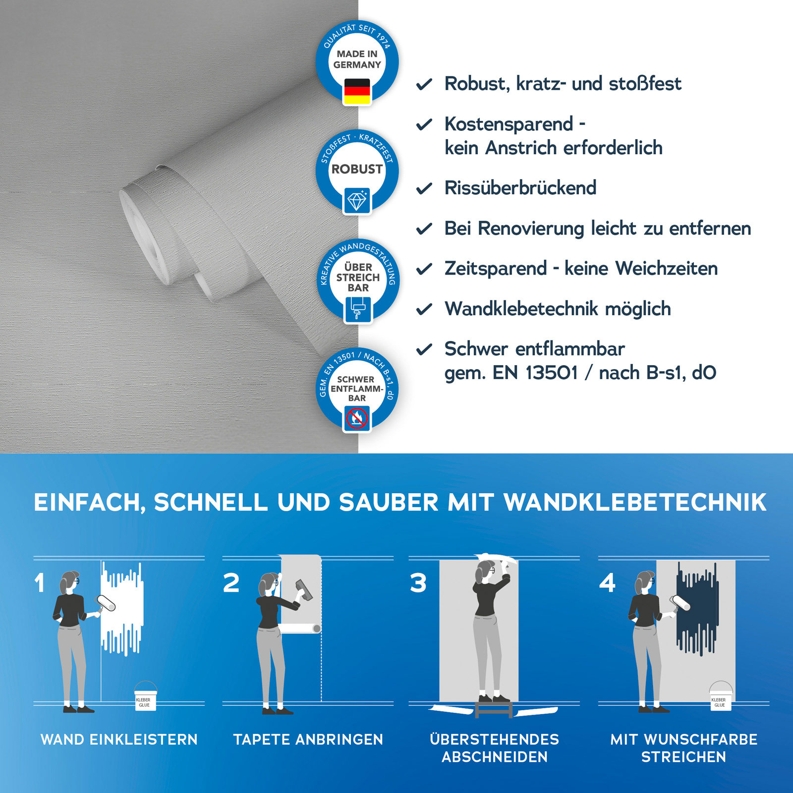 AS Vliestapete Meistervlies 8 überstreichbar 251213