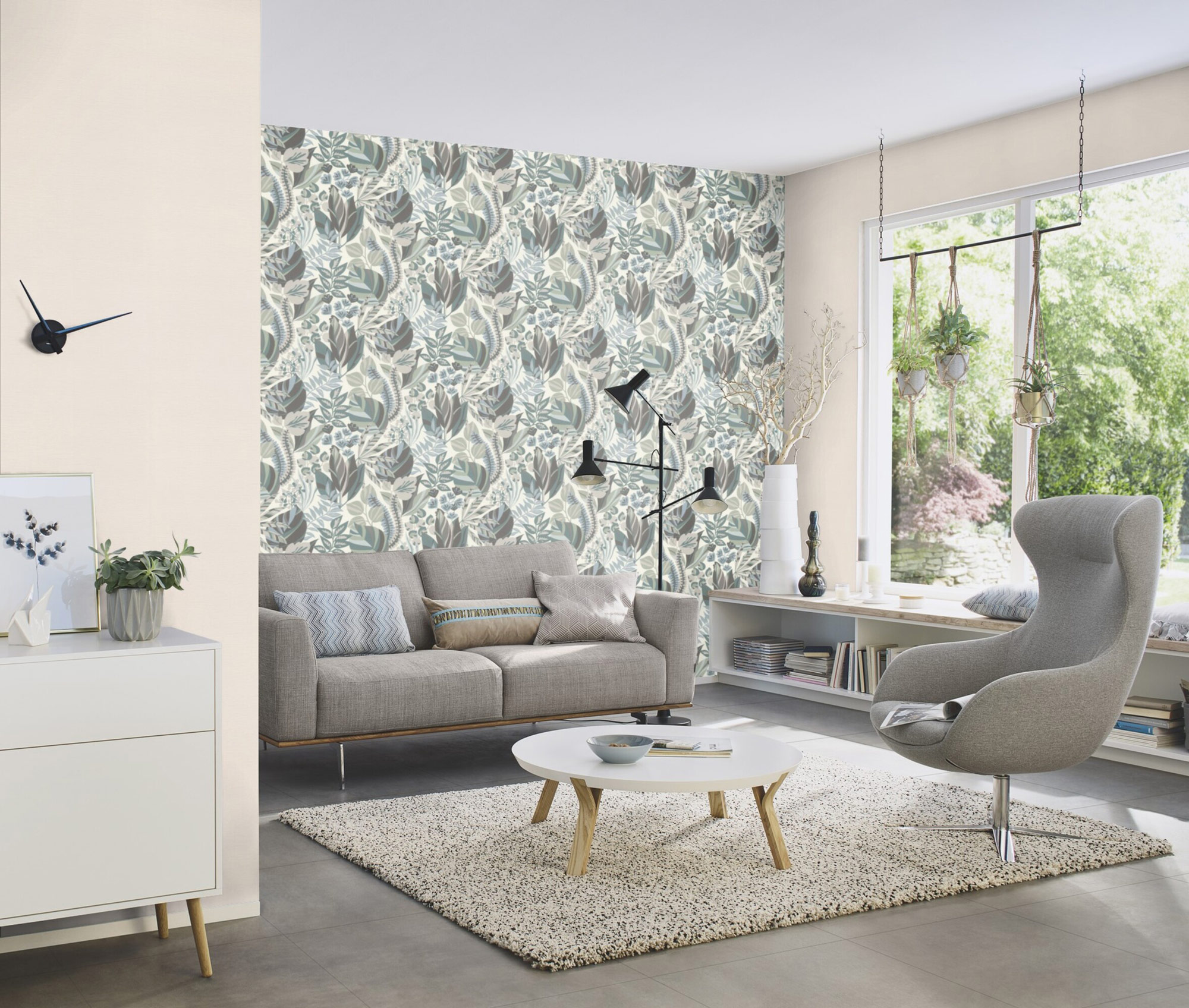 Rasch Vliestapete Allegretto Grau-Hellgrau 687507