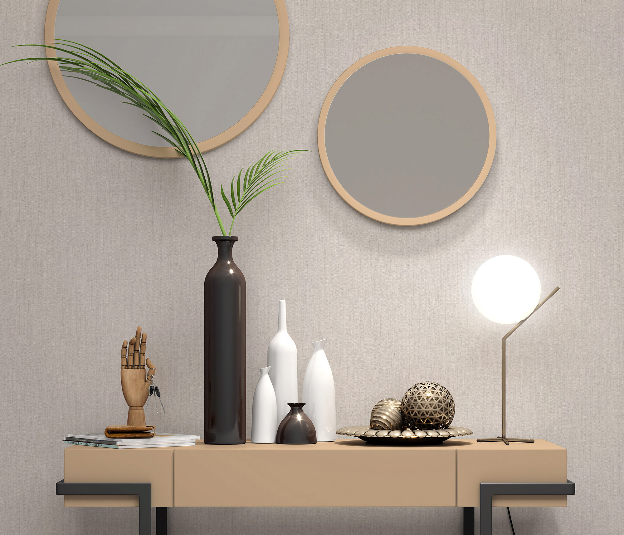 Erismann Vliestapete Melissa 4Earth helltaupe 1035938