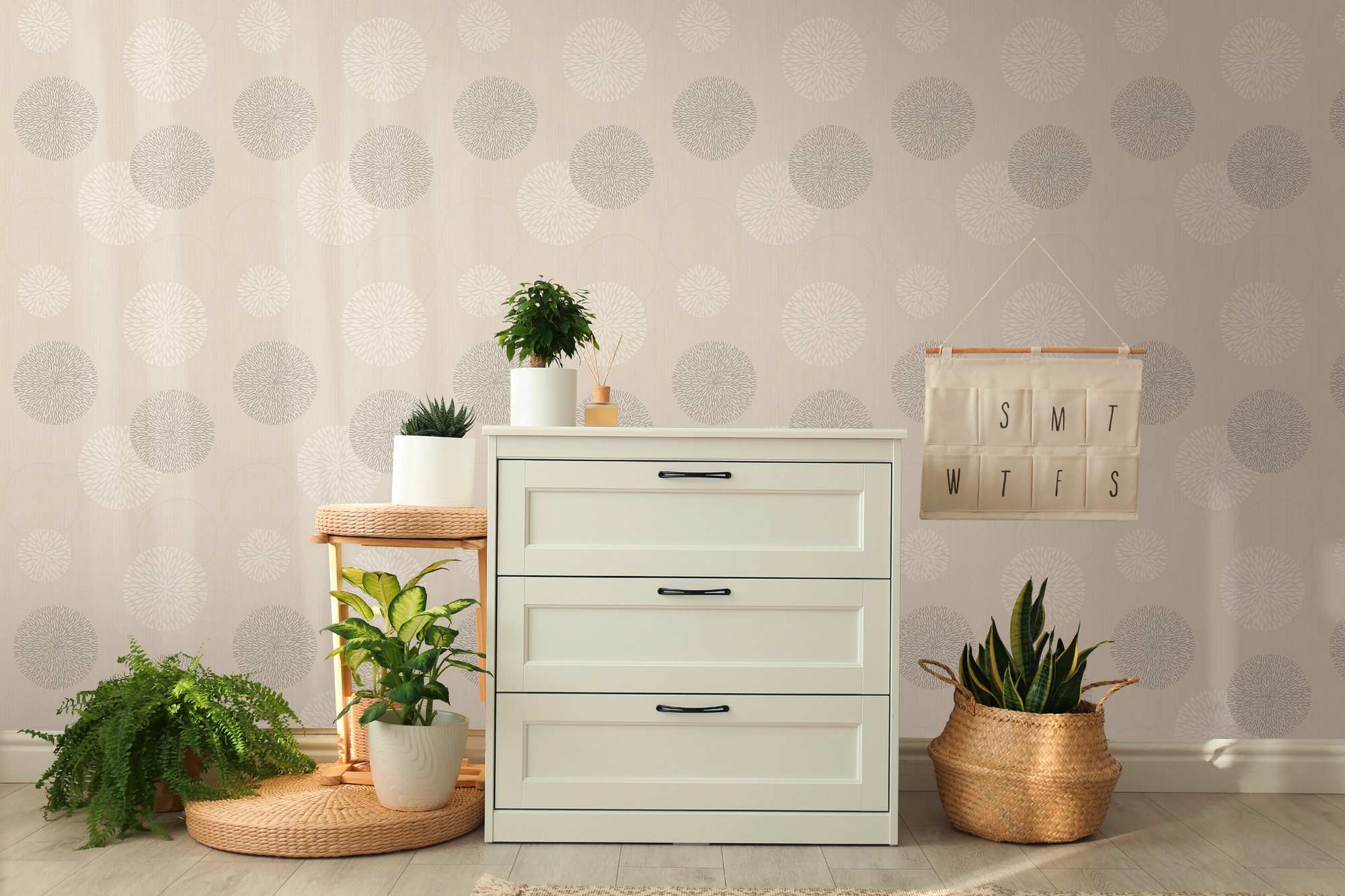 AS Vliestapete Casual Living Beige Kreise 937912