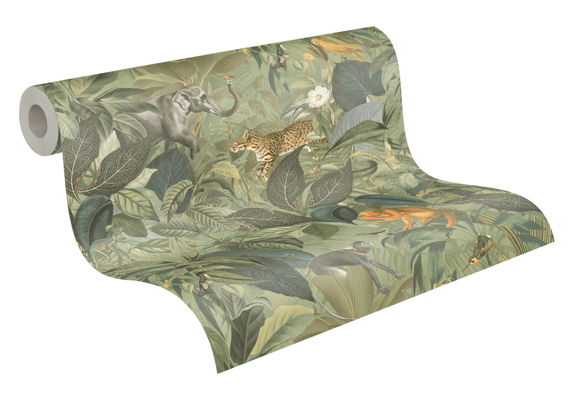 AS Vliestapete PintWalls Tiertapete Grün 387243