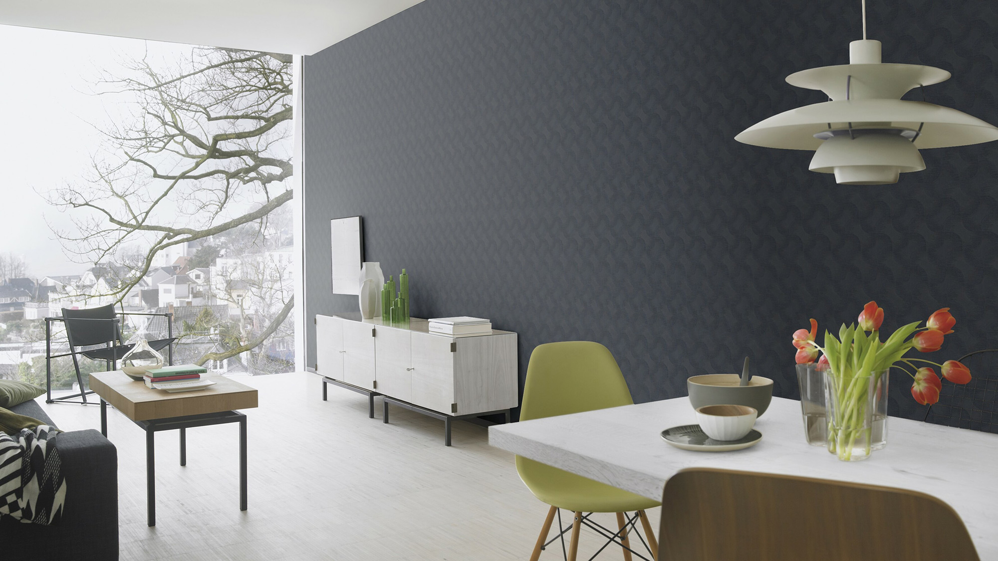 Rasch Vliestapete Sky Lounge glänzend metallic 608113