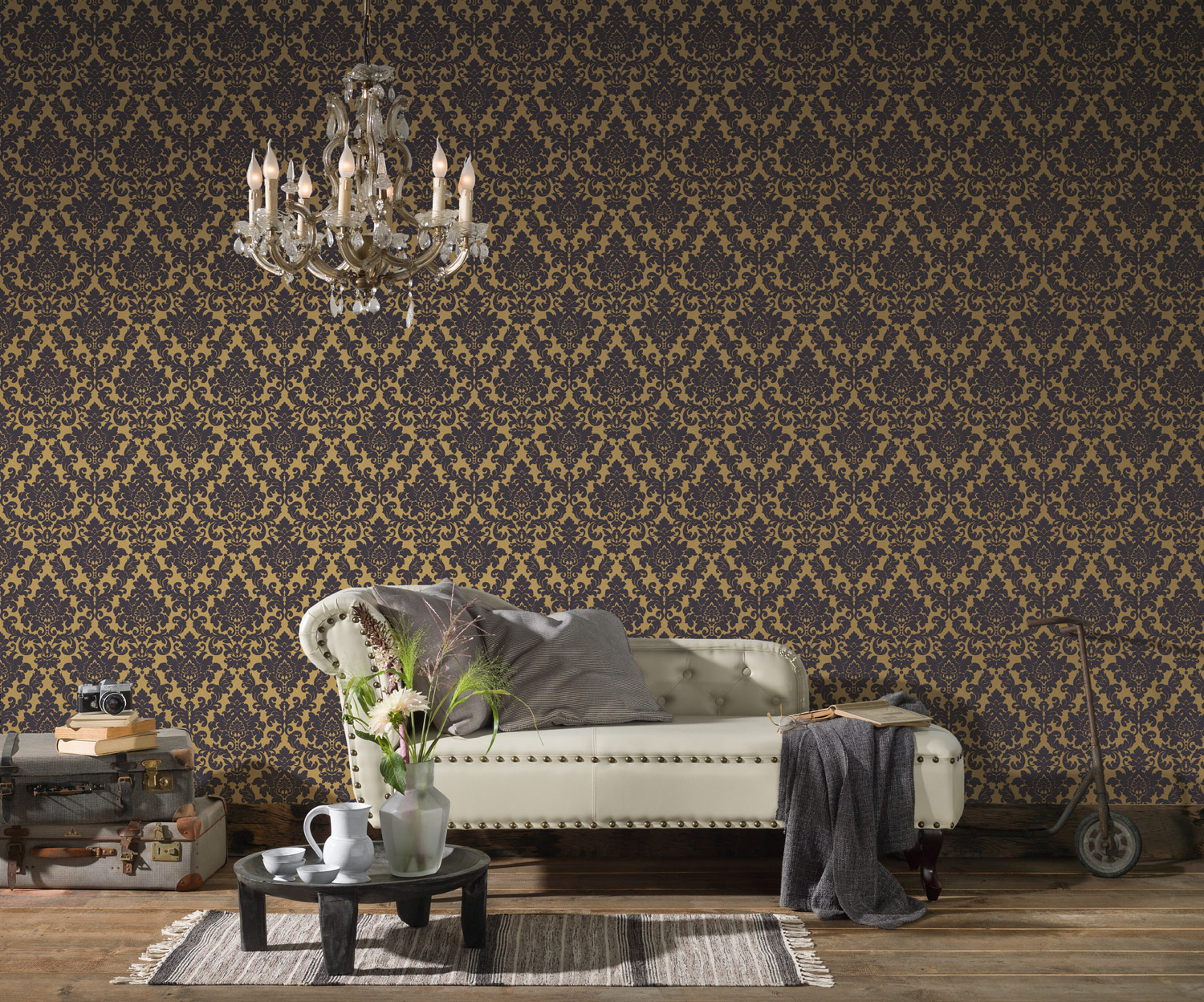 Thomas Vlies-Tapete Barock gold/braun TLT014 - 360955