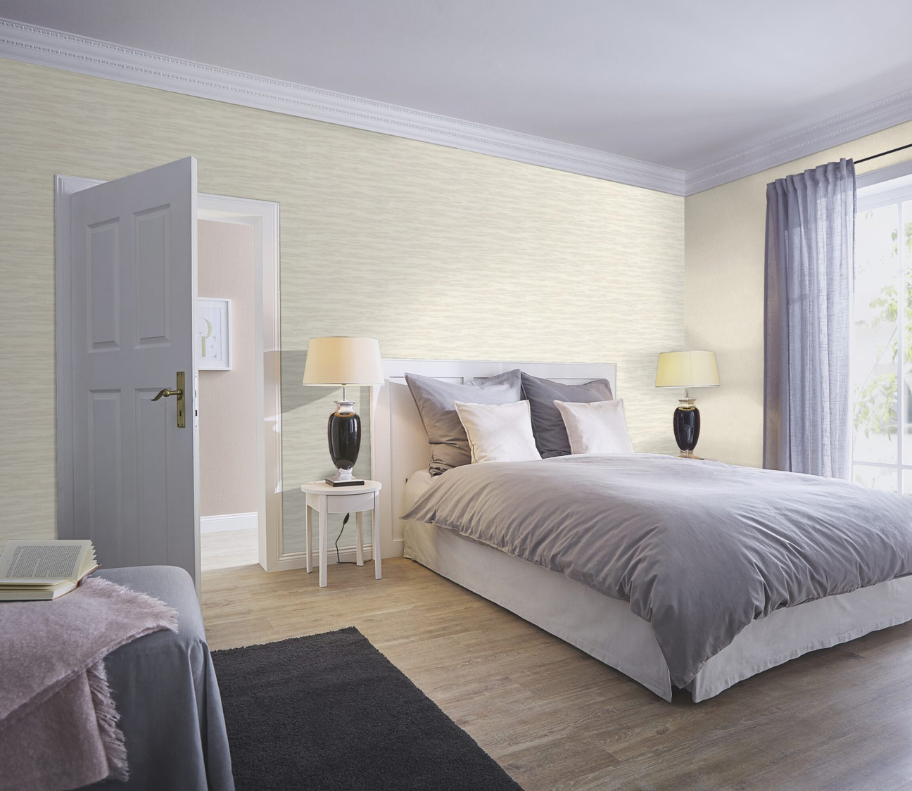 Rasch Vliestapete Amara Creme-Cremeweiß 720457