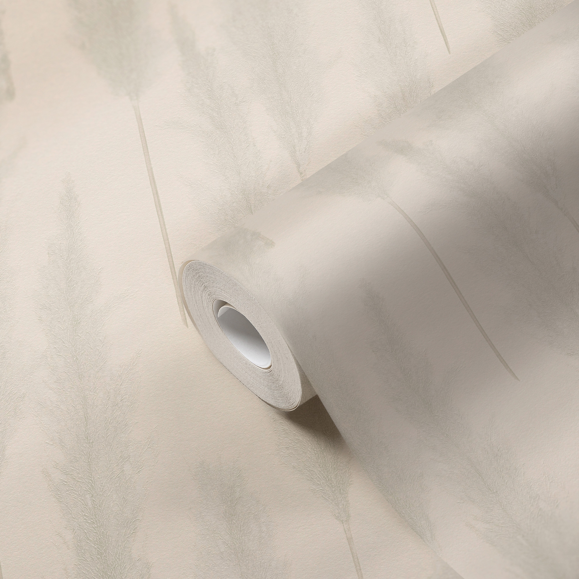 AS Vliestapete #Hygge Pampasgras Grau 386311