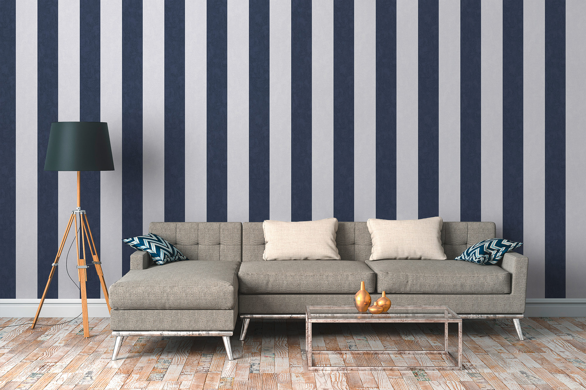 Thomas Vliestapete Blockstreifen blau TLT030 358929