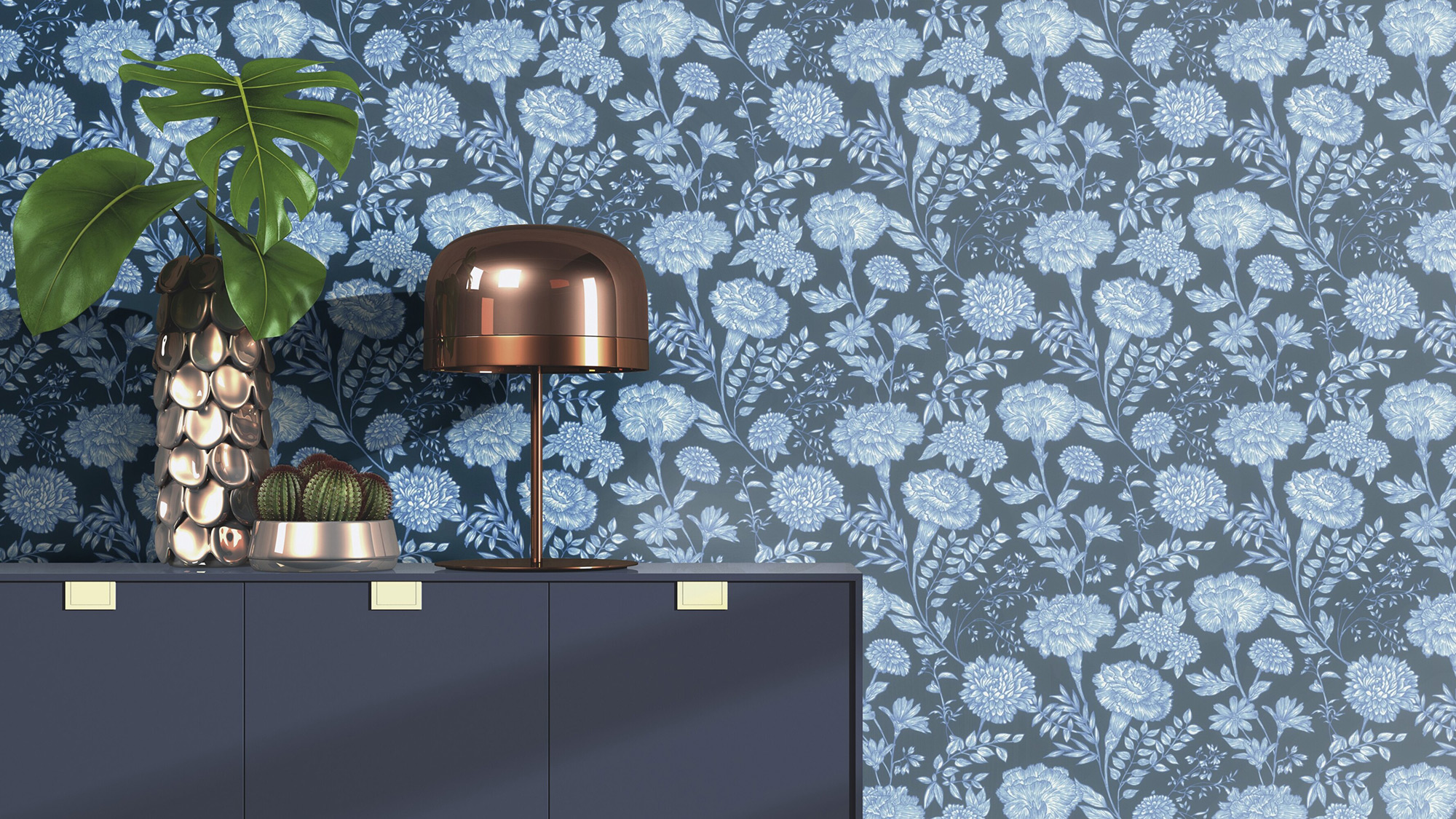 Rasch Vliestapete Symphony Blau-Nachtblau 865004