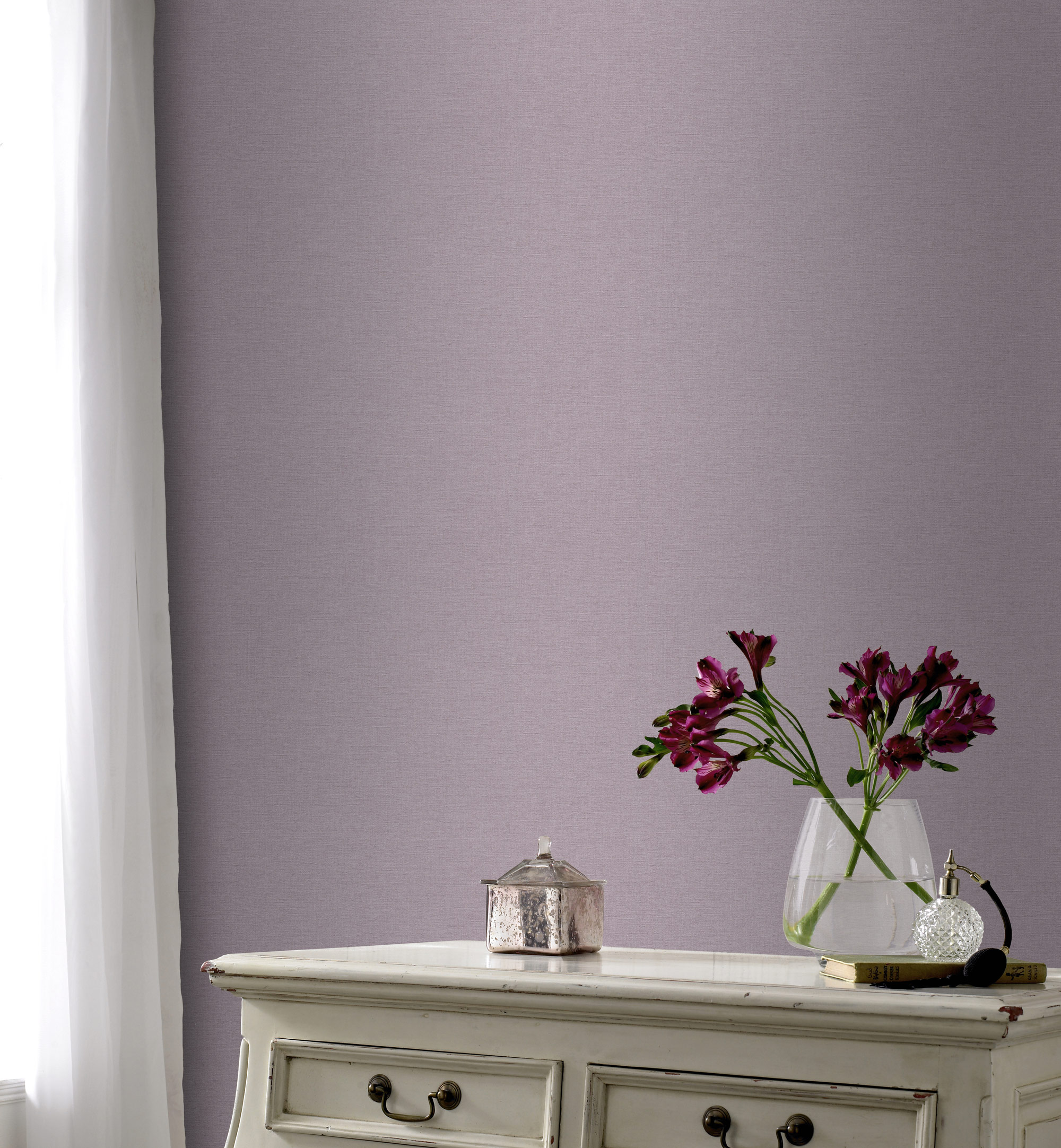 Rasch Vliestapete Country Charme Lila 448535