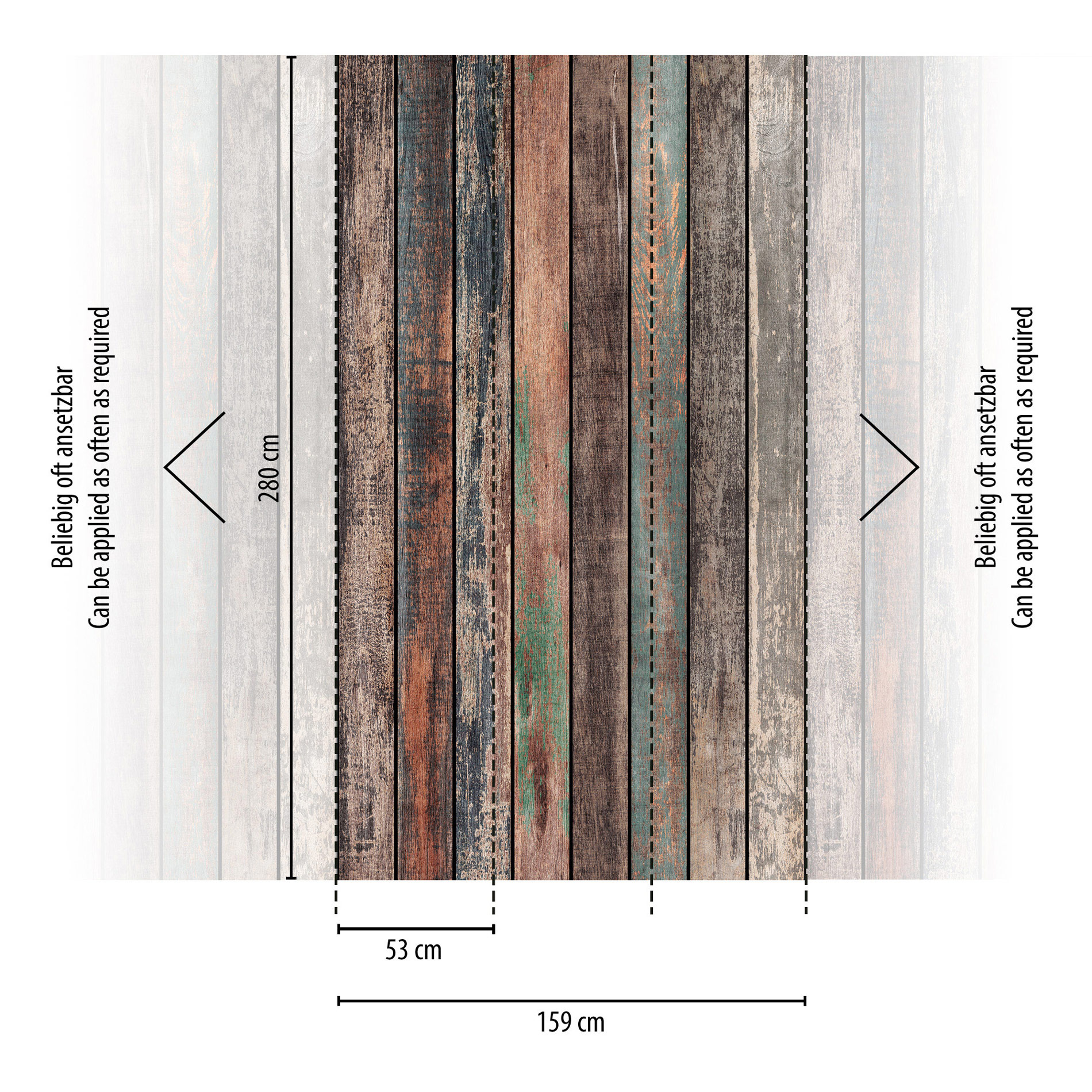 Livingwalls Vliestapete The Wall 3 Used-Look 398321