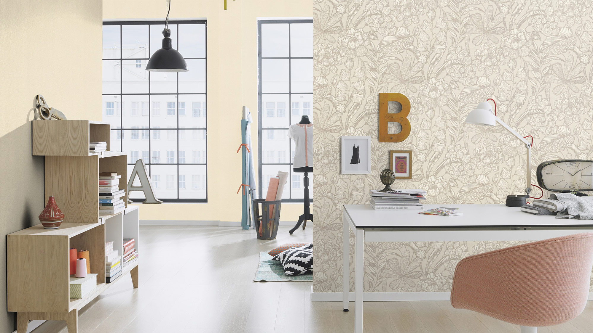 Rasch Vliestapete Liverna Beige-leinen hell 555837