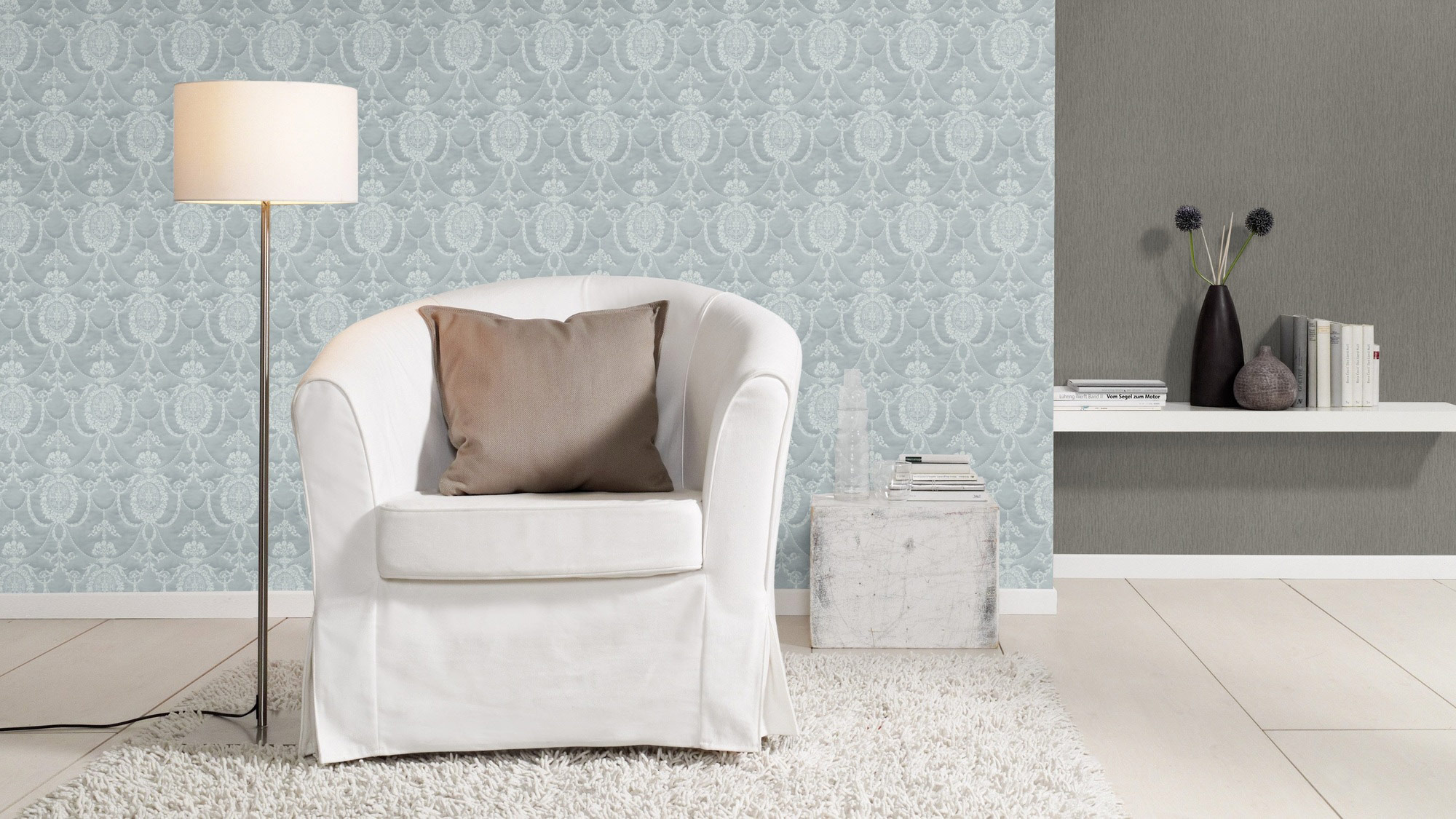 Rasch Vliestapete Trianon 13 Unitapete anthrazit 570137