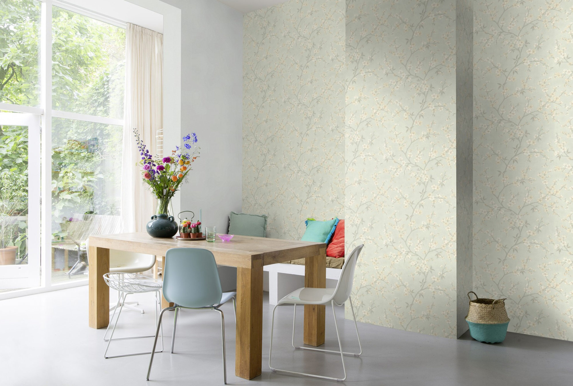 Rasch Vliestapete Country Charme Blau-Pastellblau 456769