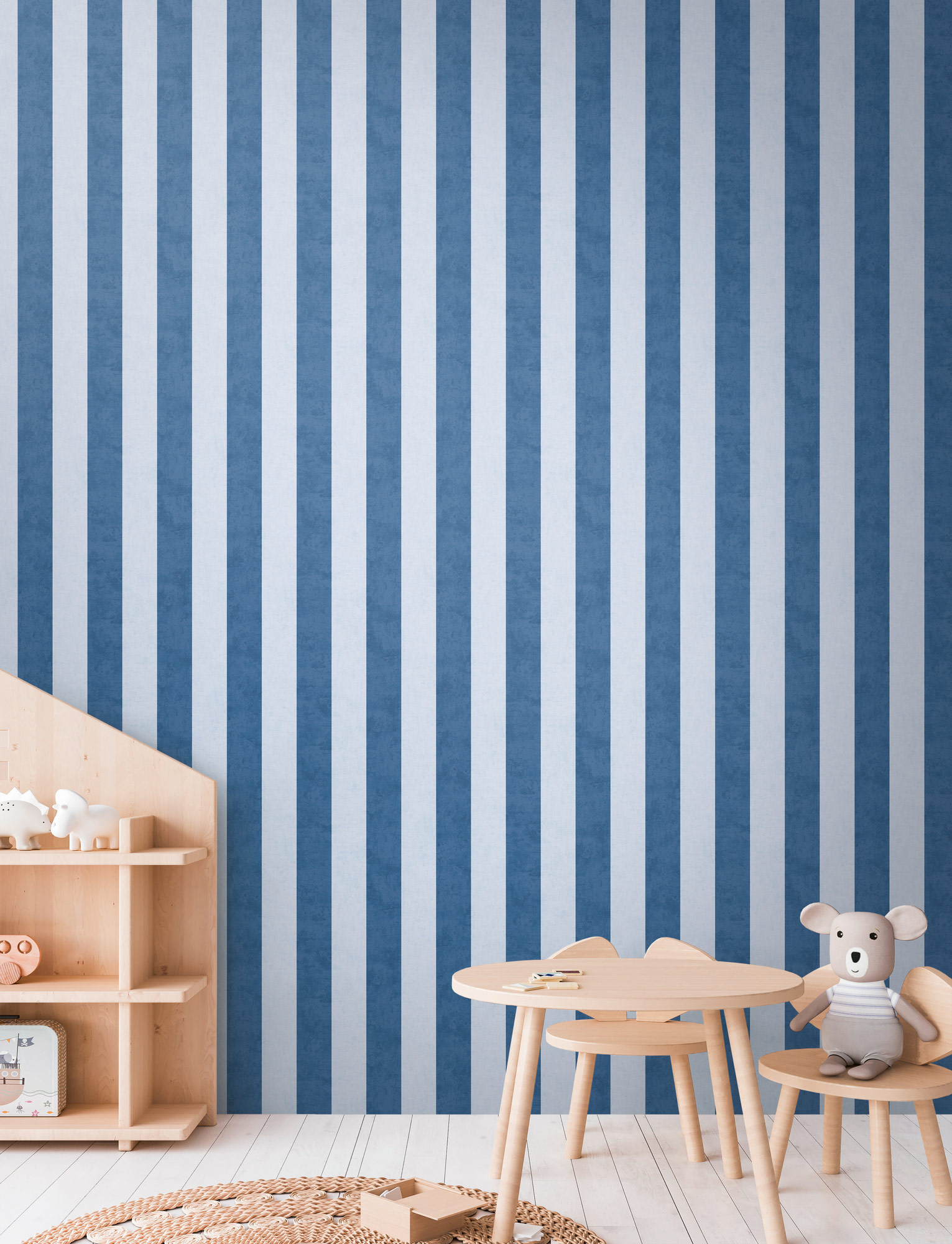 AS Vliestapete Lilly & Luis Streifen Blau 770785