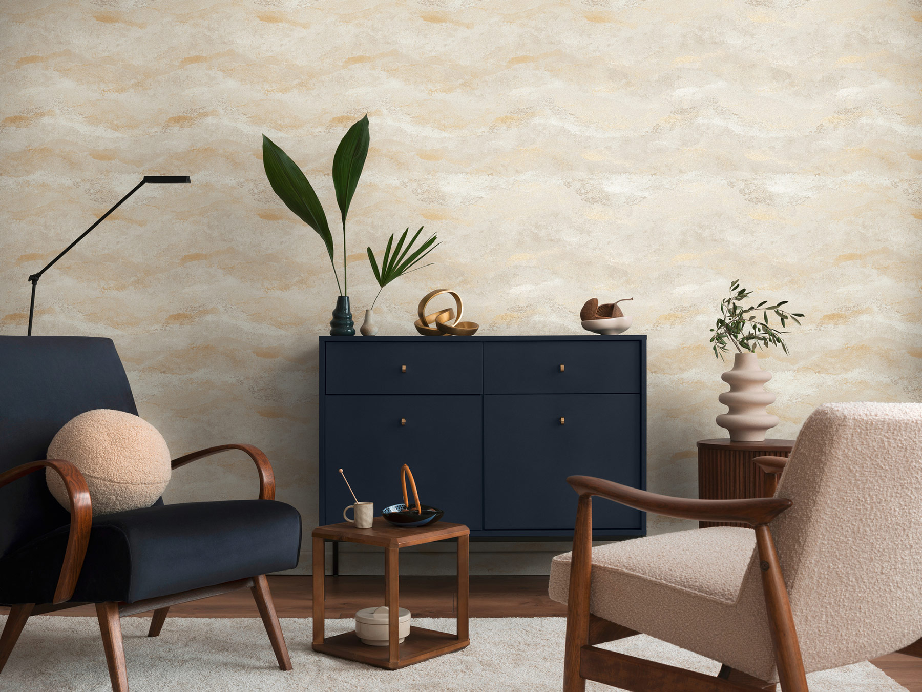 AS Vliestapete MS Hot Spots Abstrakt Creme 786563