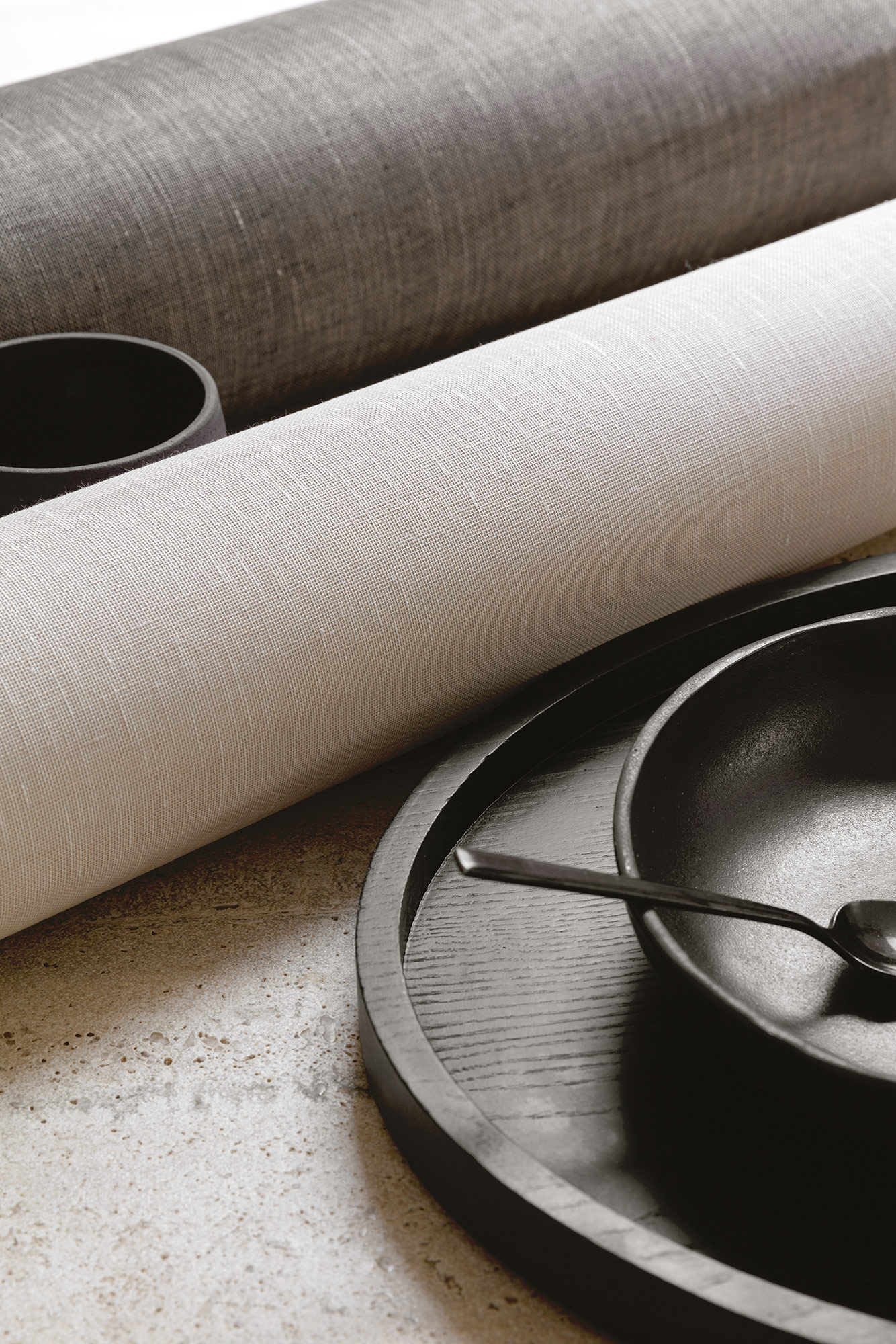 Masureel Vliestapete Erosion Flax White BLONE701