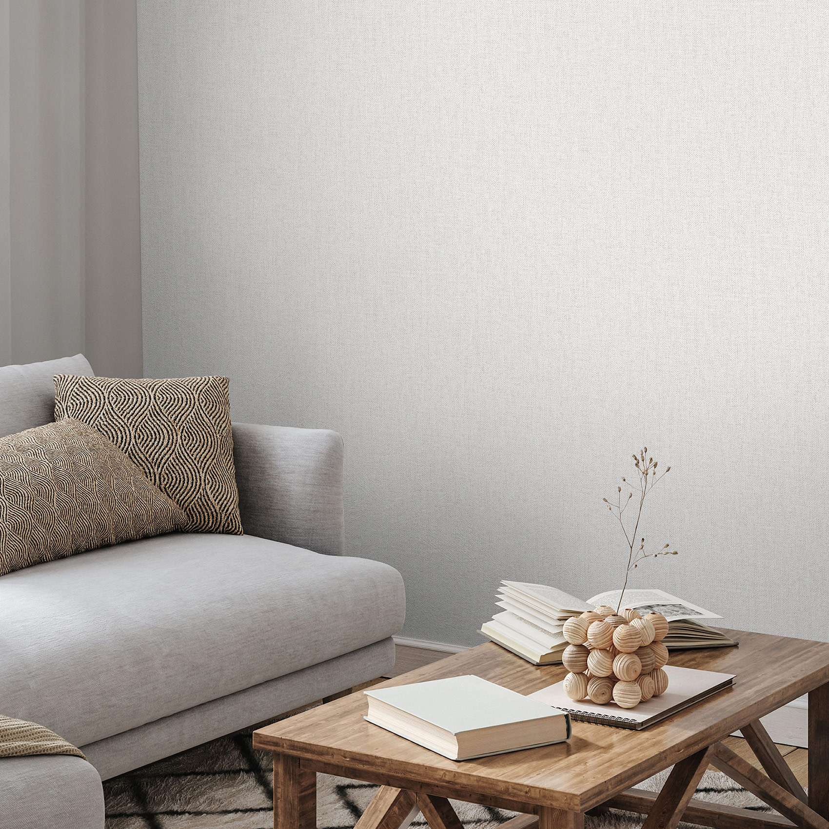 Hohenberger Vliestapete Artist Textile Plain White 27255