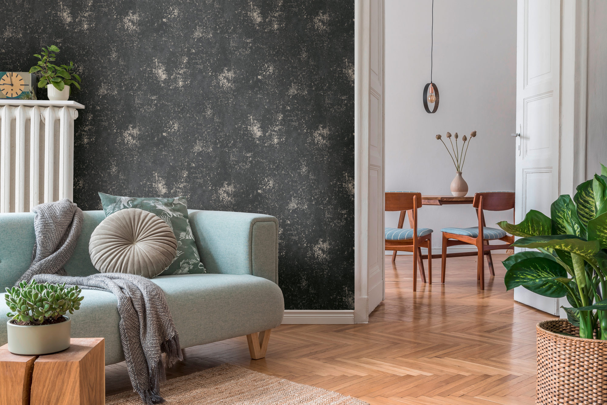 AS Vliestapete The BOS schwarz Strukturtapete 388325