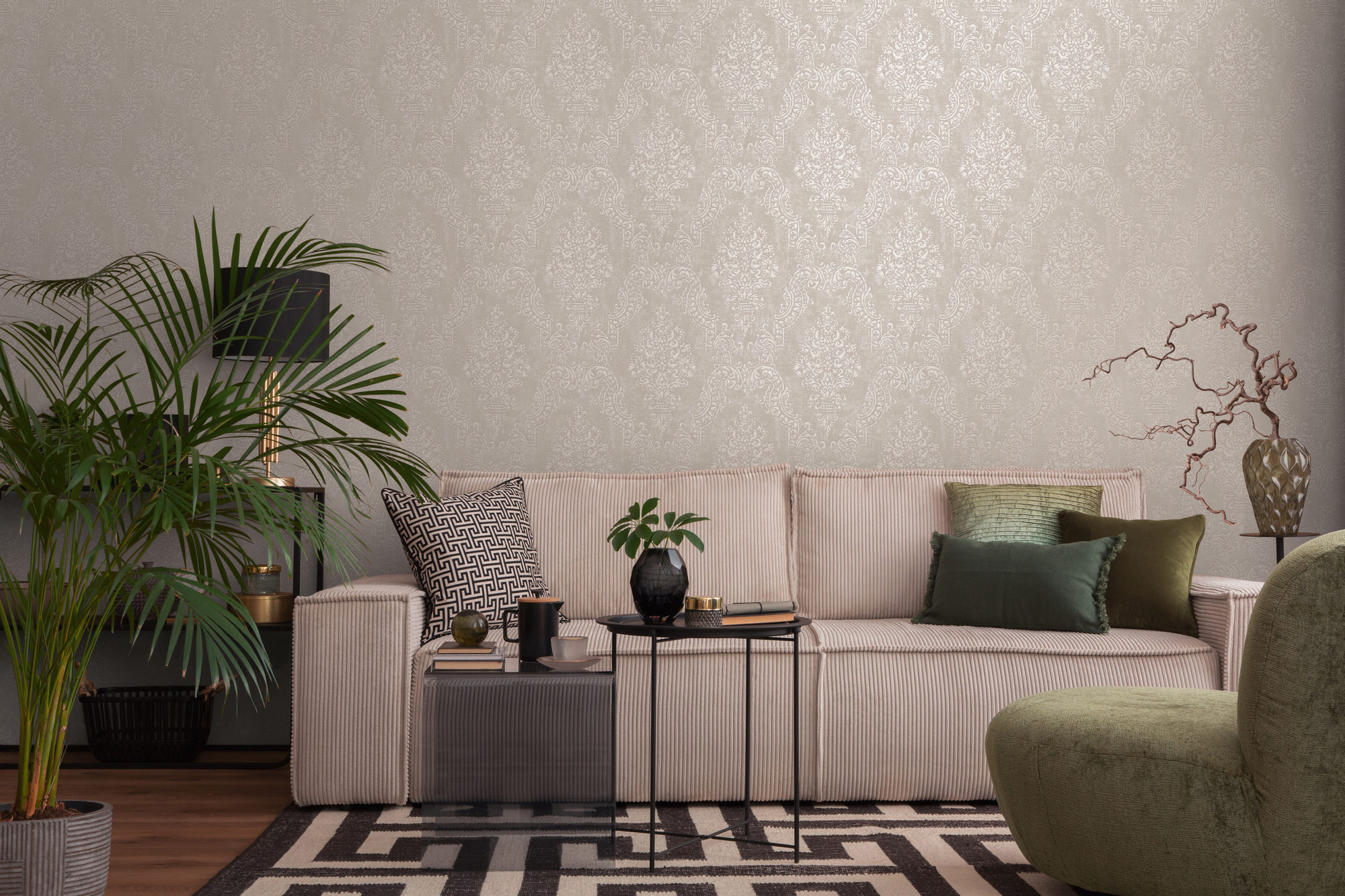 AS Vliestapete Pure Elegance Ornament Beige 397656