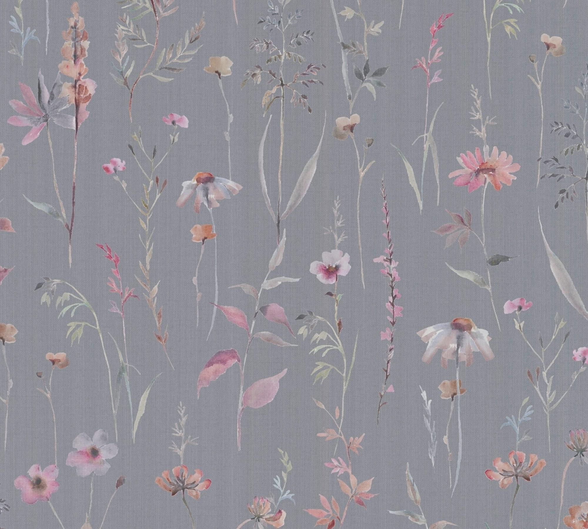 AS Vliestapete Trend Spectrum Blumentapete Grau 792372