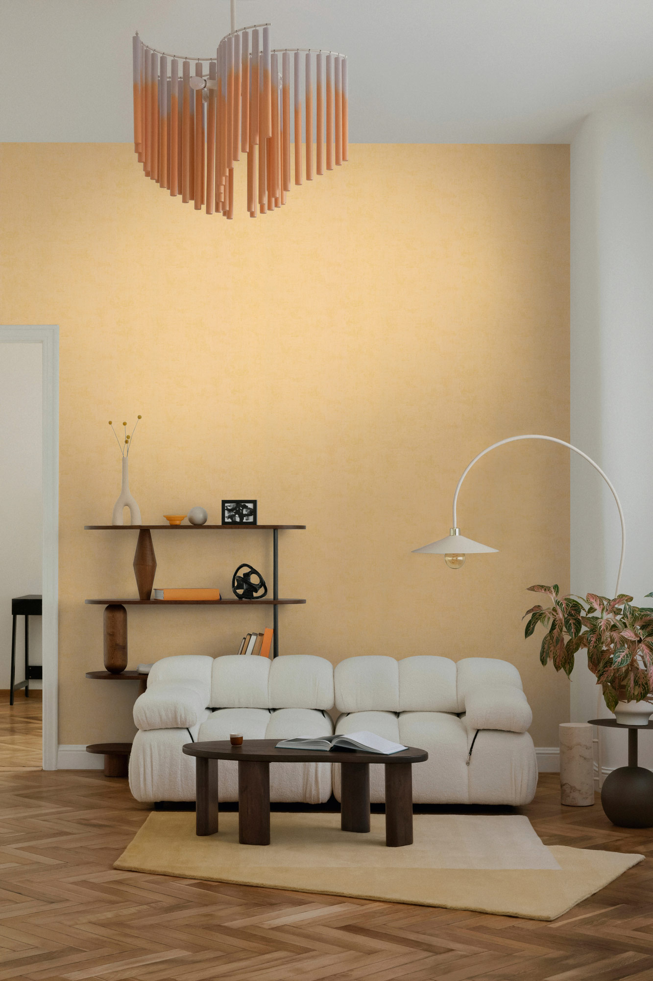 AS Vliestapete Nordic Feeling Unitapete Gelb 791542