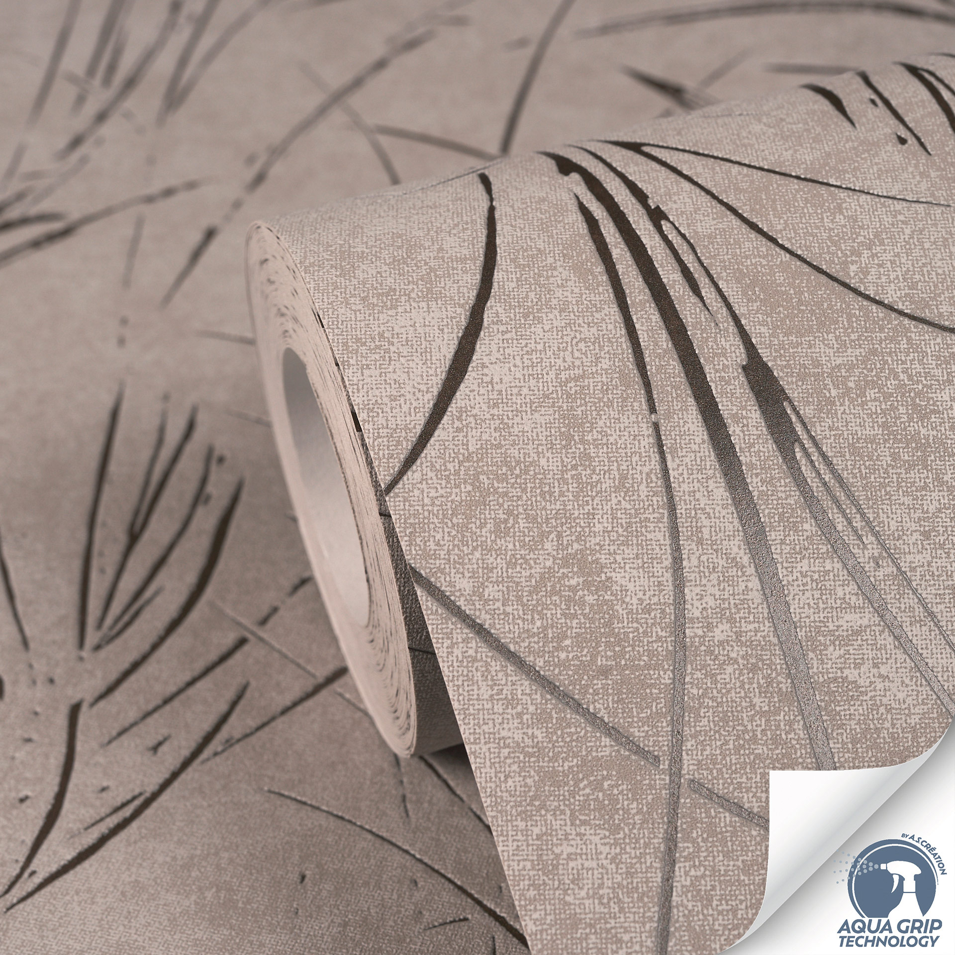 AS Vliestapete Cosiness Designdrop 2 Floral Grau 792824