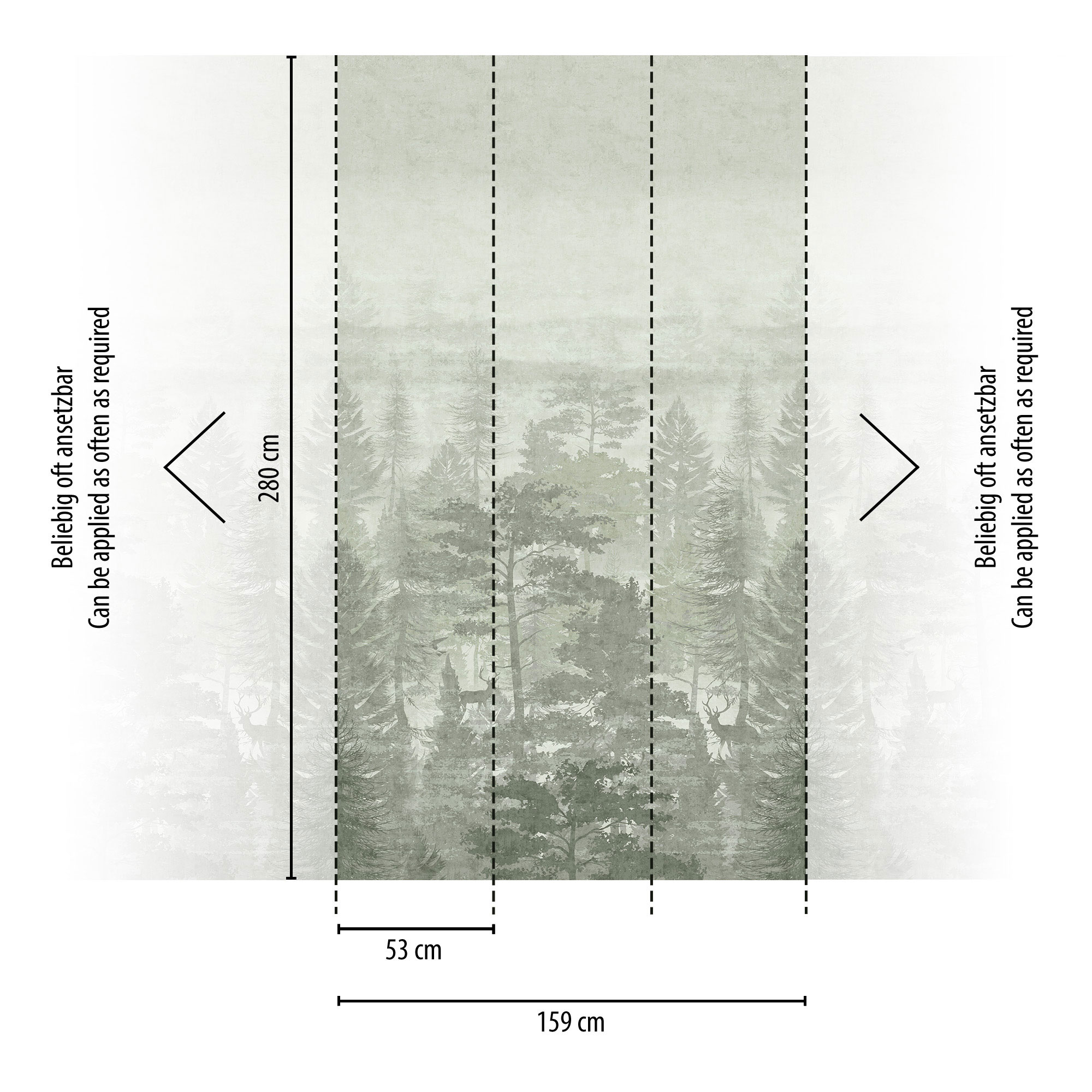 AS Vliestapete Lilly & Luis Wald Grün 770691