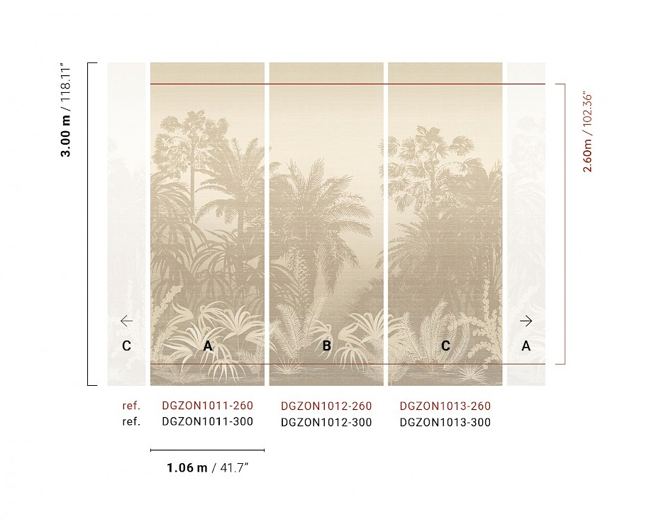 Masureel Fototapete Panel Amazone Awarra Desert DGZON1011260