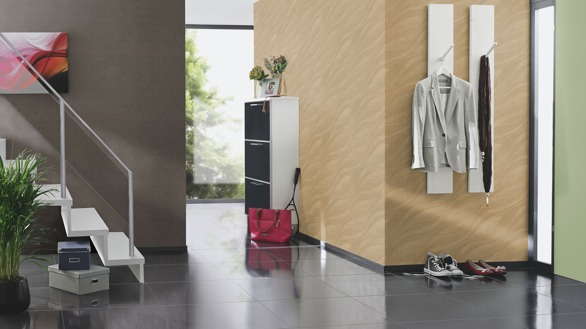 Rasch Vliestapete Sky Lounge Glanz Wellen 608052