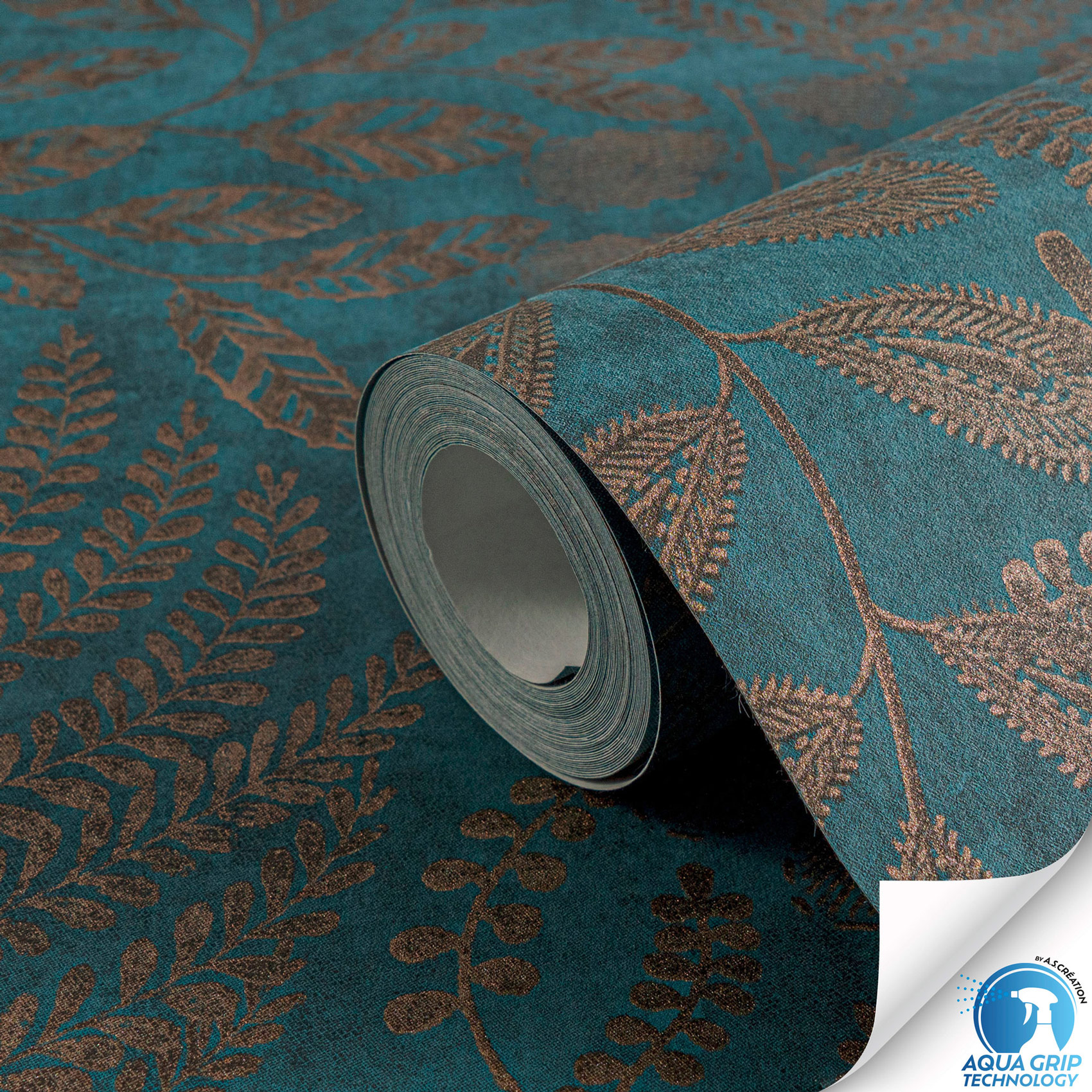 AS Vliestapete WOW Designdrop Florale Tapete Blau 784951