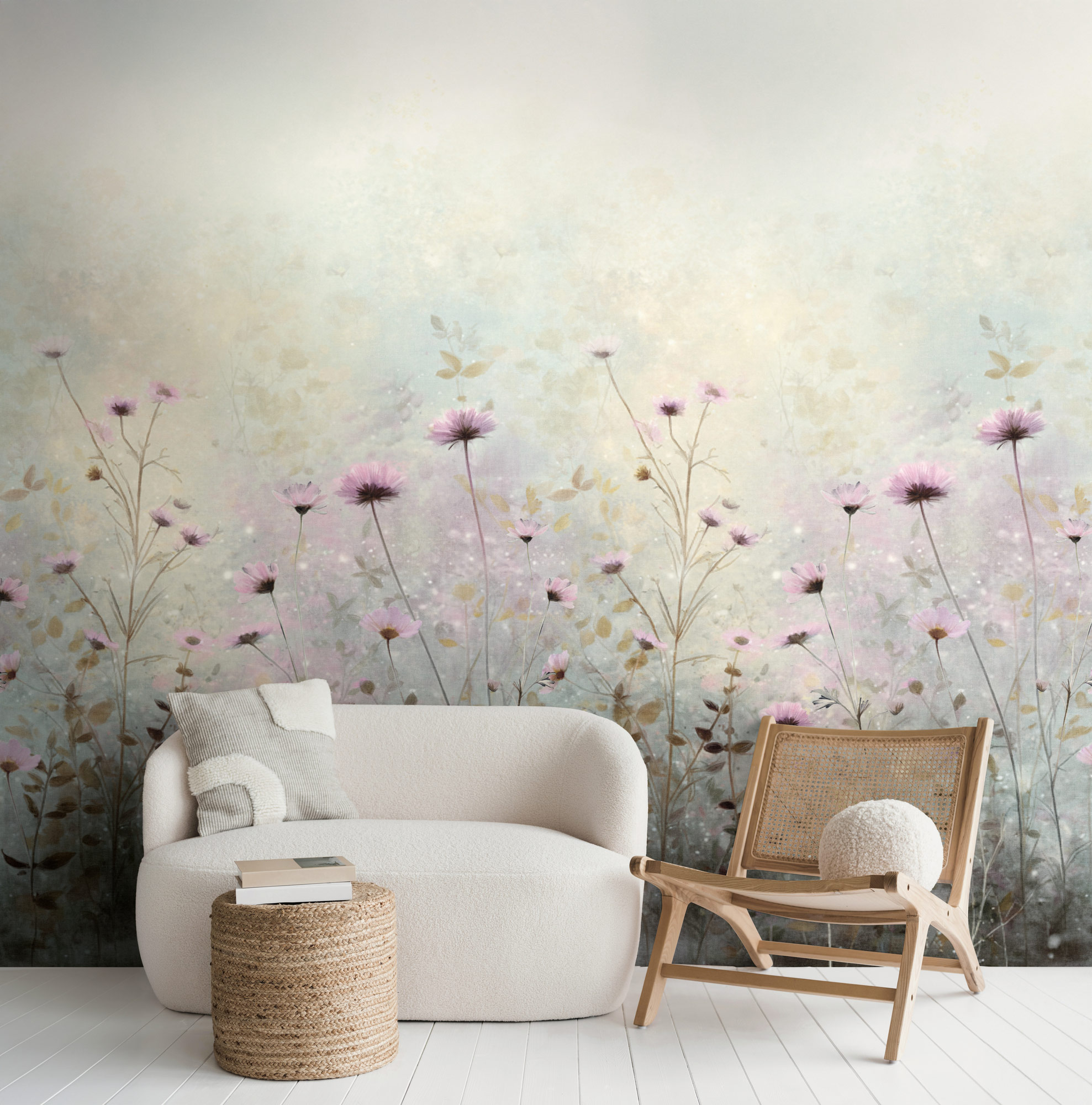 AS Fototapete The Wall 4 Blumen Creme 792362