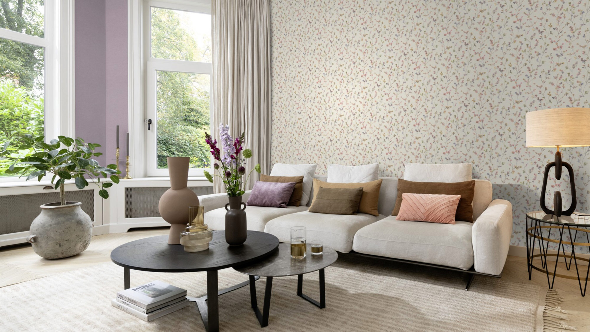 Rasch Vliestapete Country Charme Rosa-Altrosa hell 486155