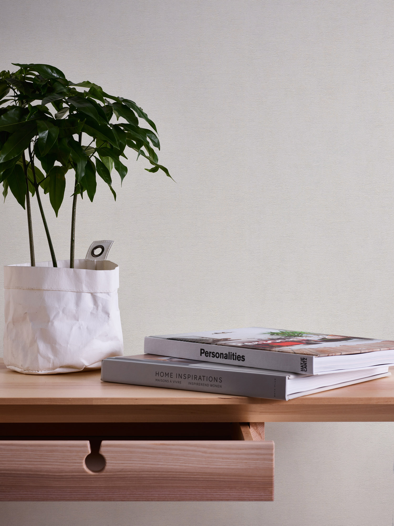 AS Vliestapete Casual Living Weiß Uni 393391