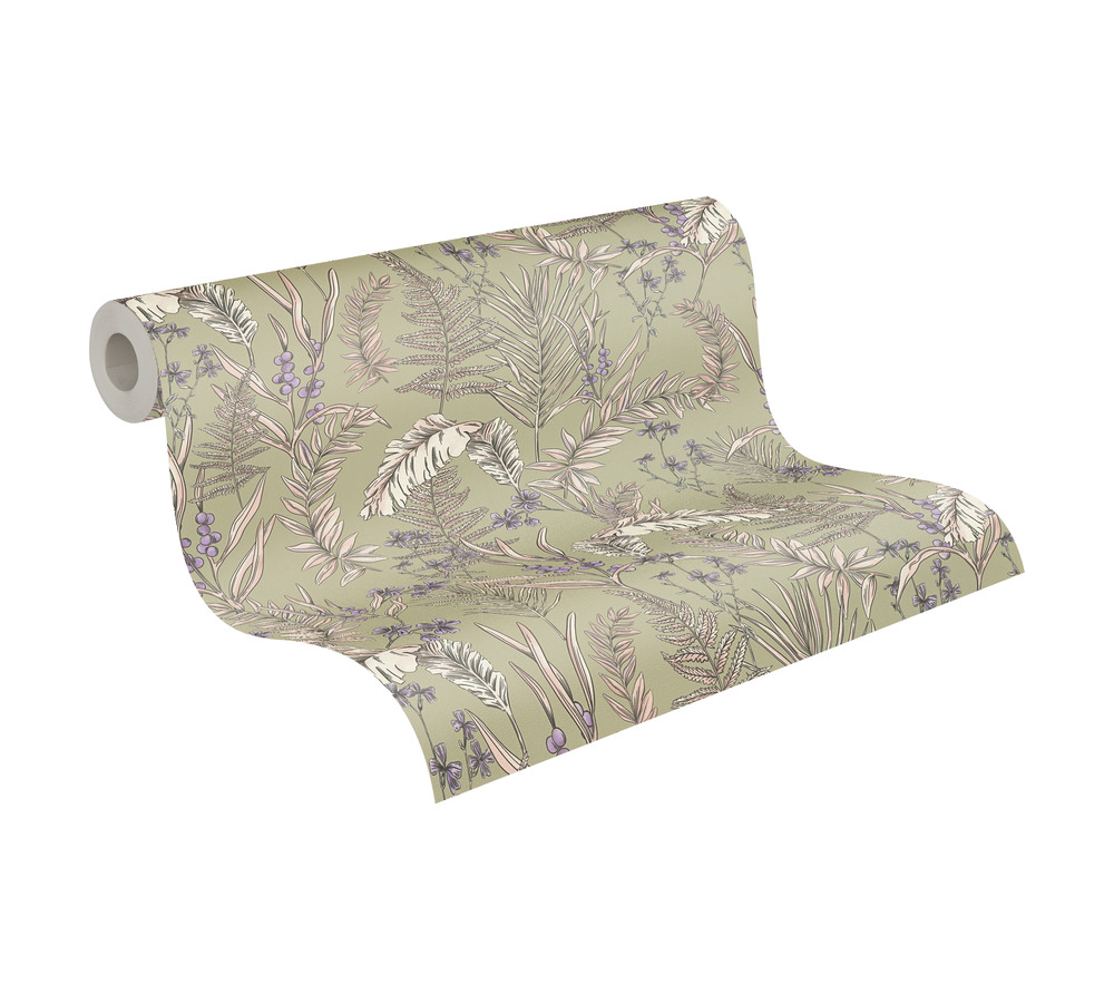 Livingwalls Vliestapete Drawn Into Nature Floral 394343