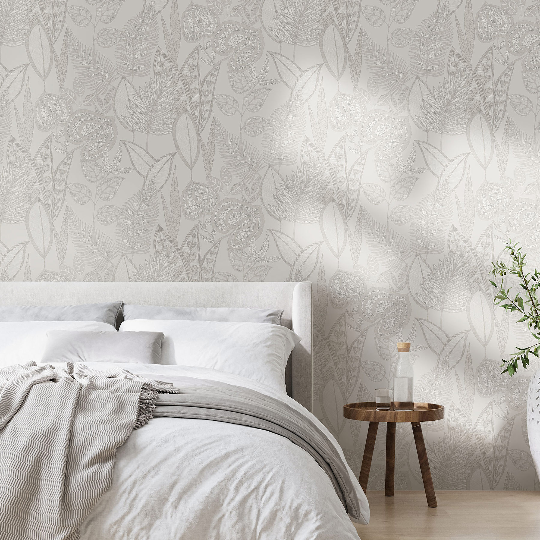 Hohenberger Vliestapete Tesoro Pianta Avorio 65576