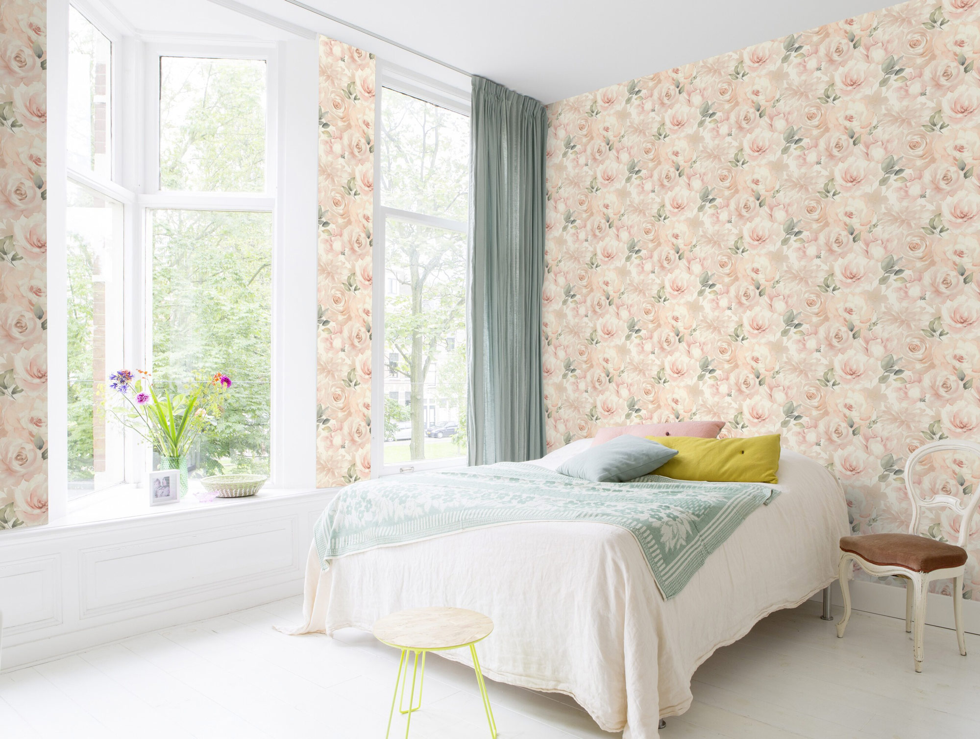 Rasch Vliestapete Peonies Rosa Blumen 582314