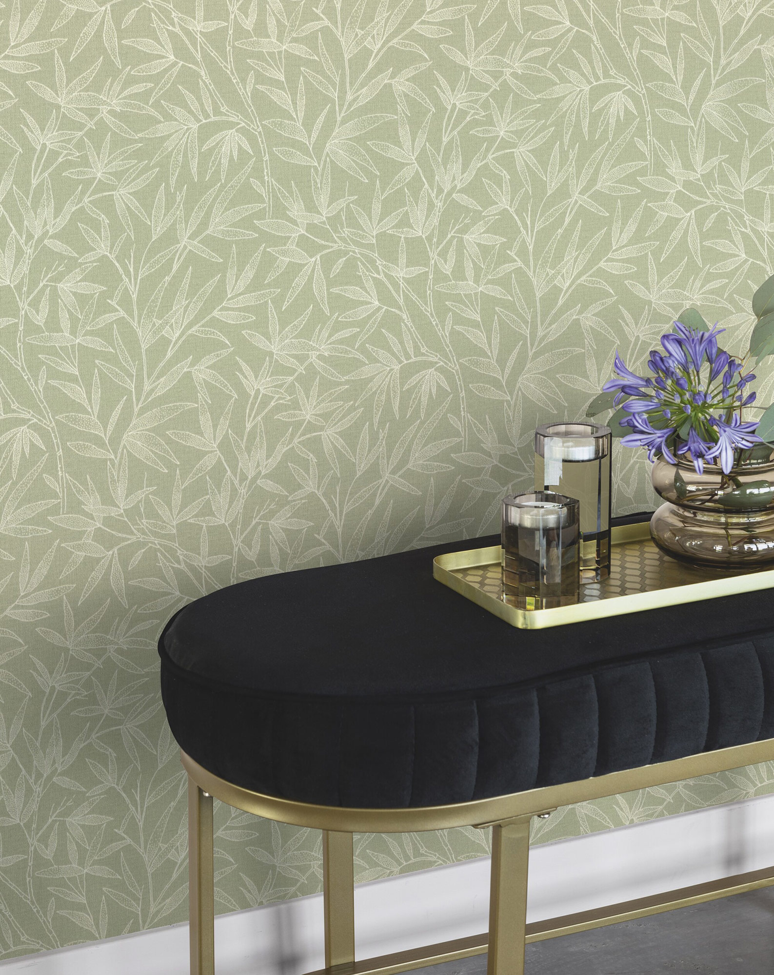 Rasch Vliestapete Liverna Grün-greige 554830