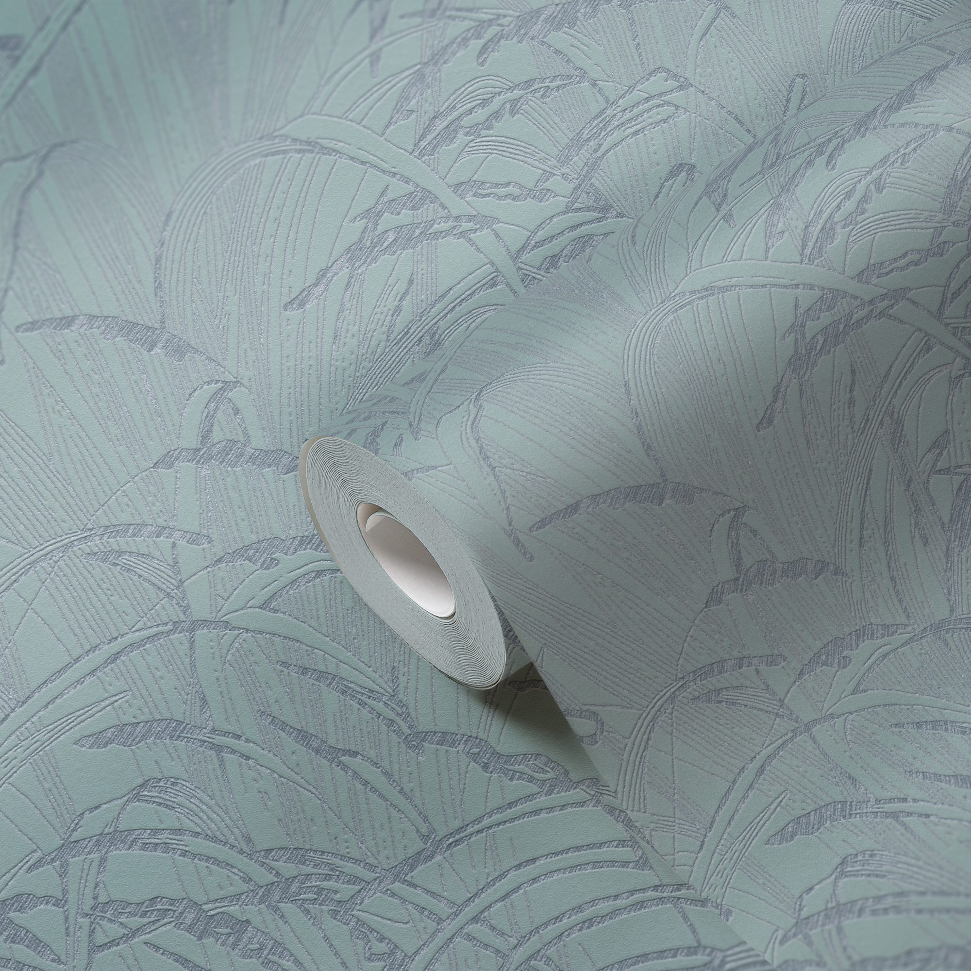 AS Vliestapete #Hygge Pampasgras Blau 386004