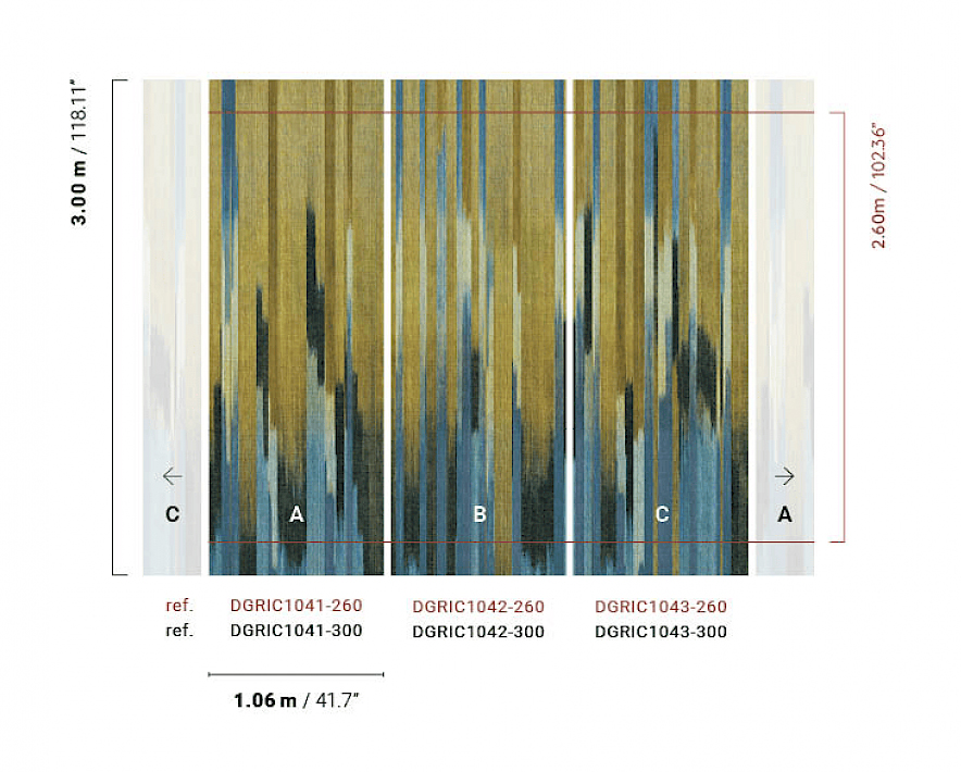 Masureel Fototapete Panel Serica Holi Lime DGRIC104260