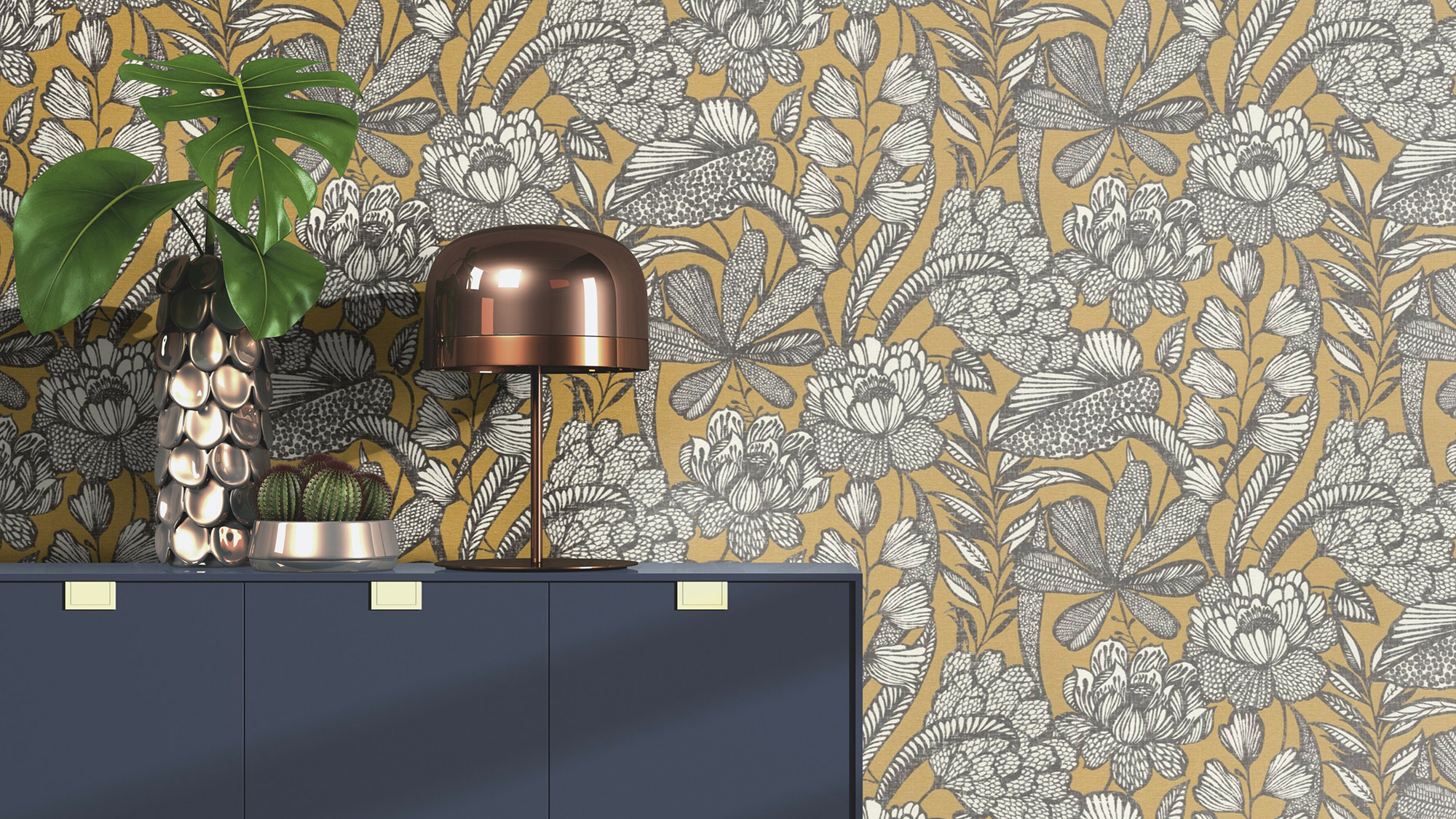 Rasch Vliestapete Lirico Blumen 555363